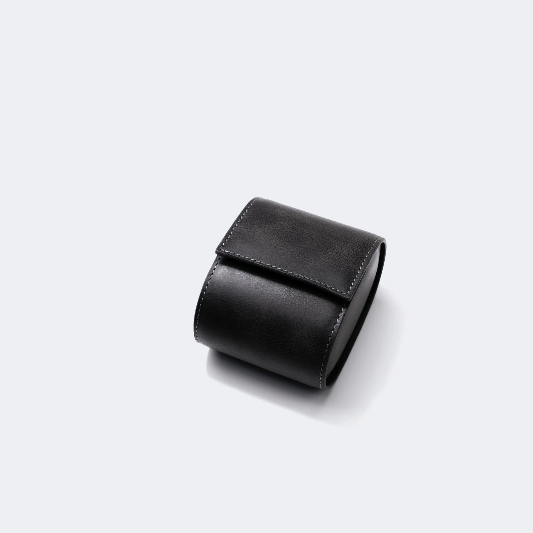 Tekli Deri Saat Kutusu - Antrasit - Watch Roll