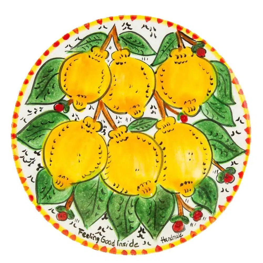 Sicilian Lemon Collection Seramik Mini Peynir Tabağı