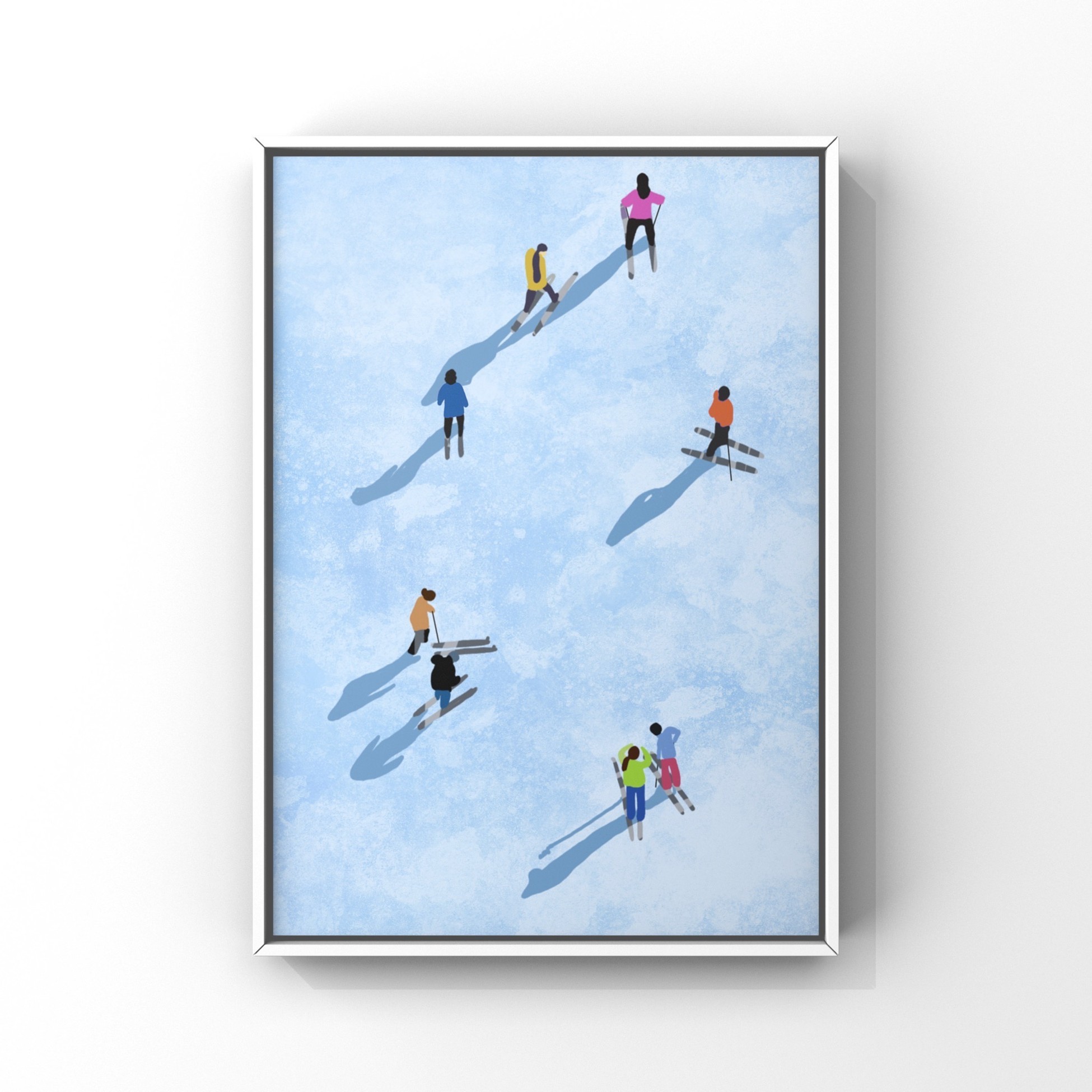 Skiers Illustration  A- Zaze