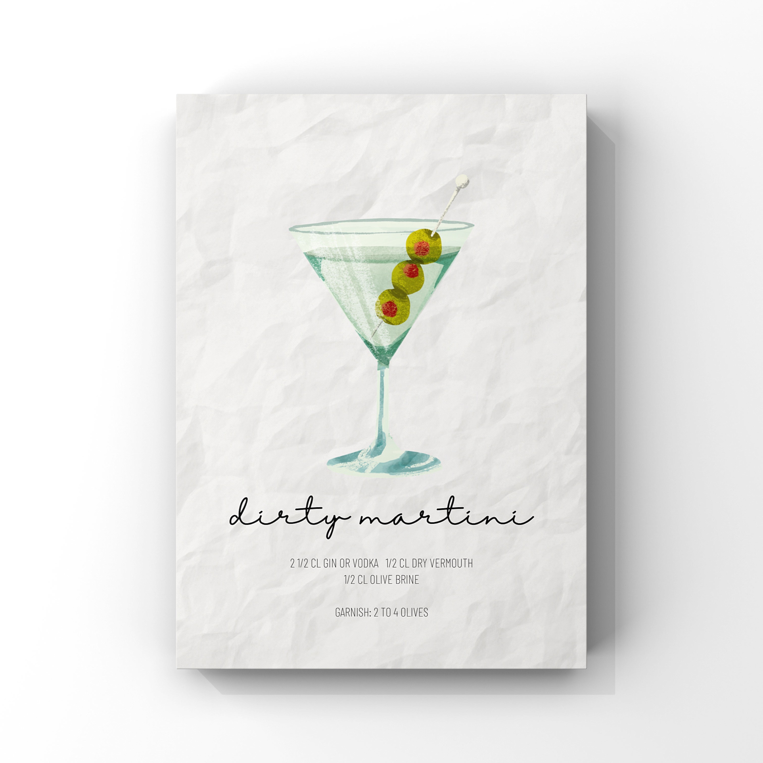 Kokteyl Poster - Dirty Martini