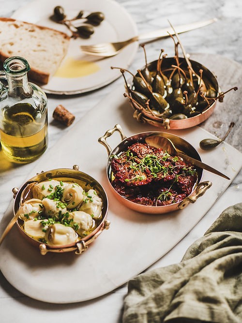 Hittite Bakır Meze Tabağı Kulplu