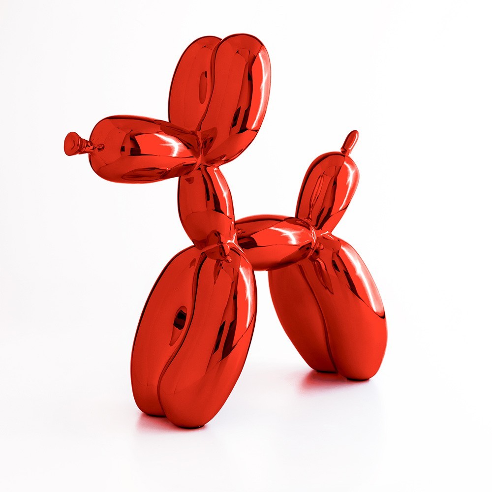 Jeff Koons Balloon Dog Mavi Heykel - Kırmızı