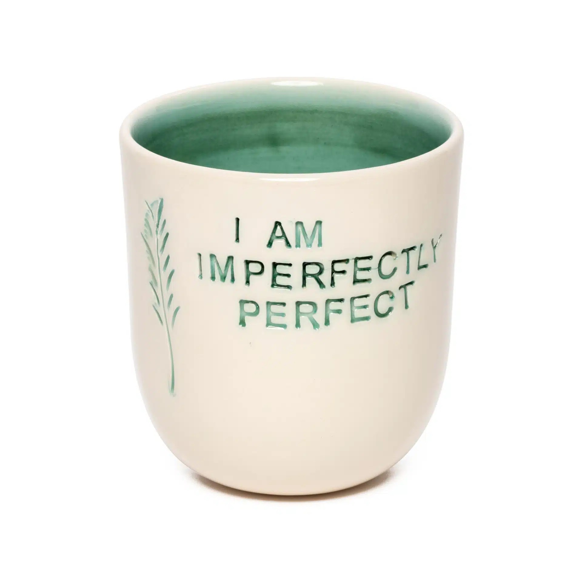 Imperfectly Perfect' Green El Yapımı Seramik Kupa