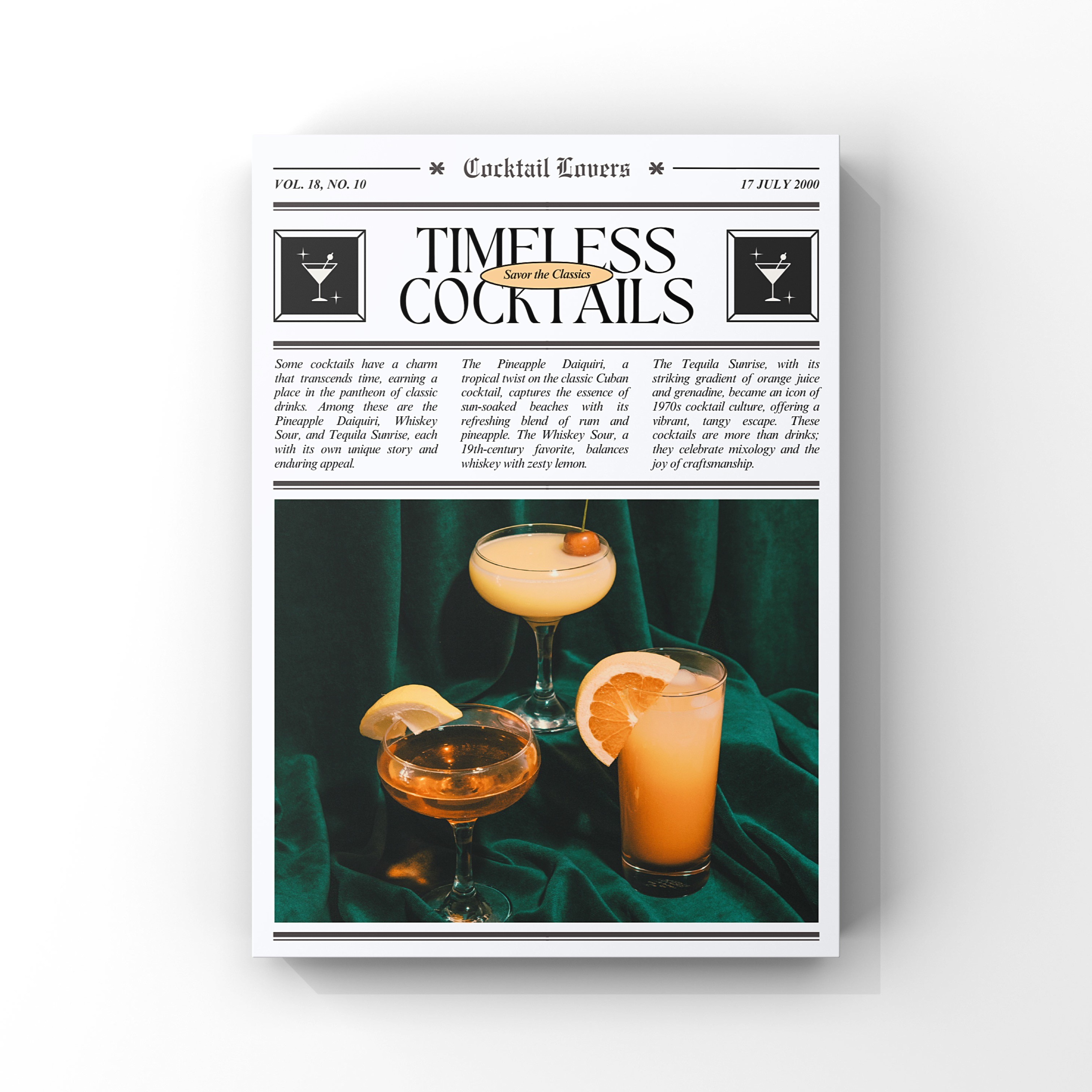 Kokteyl Poster - Timeless Coctails