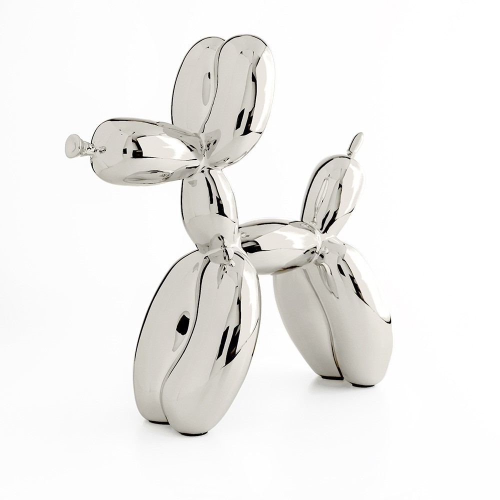 Jeff Koons Balloon Dog Mavi Heykel - Silver