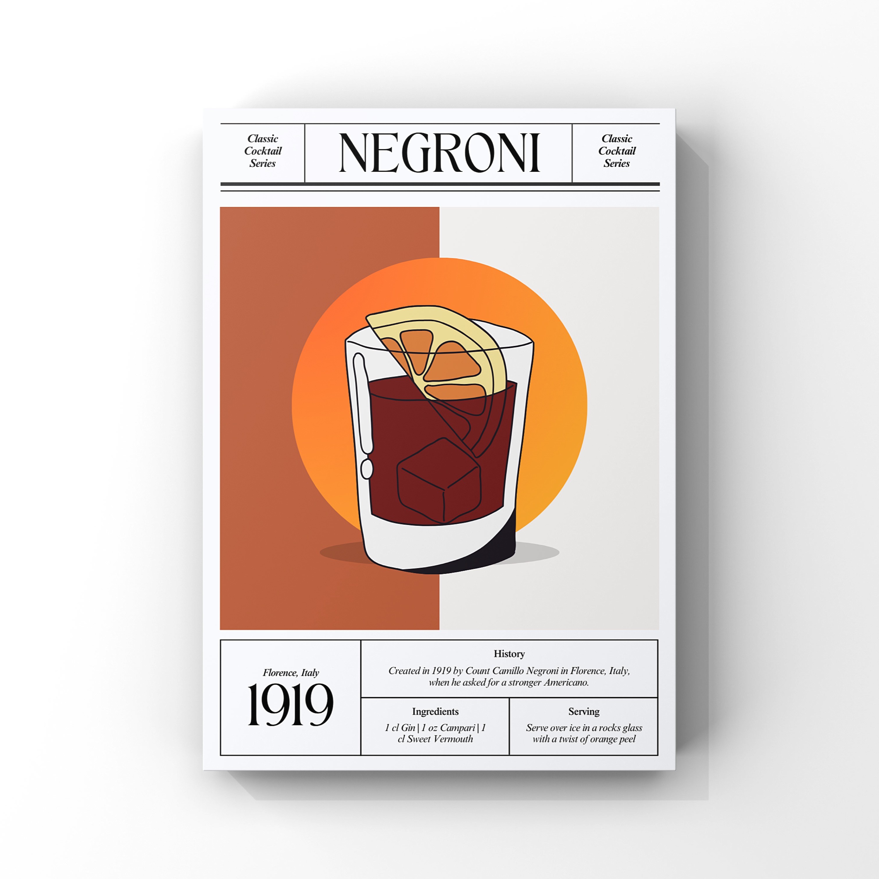 Kokteyl Poster - Negroni