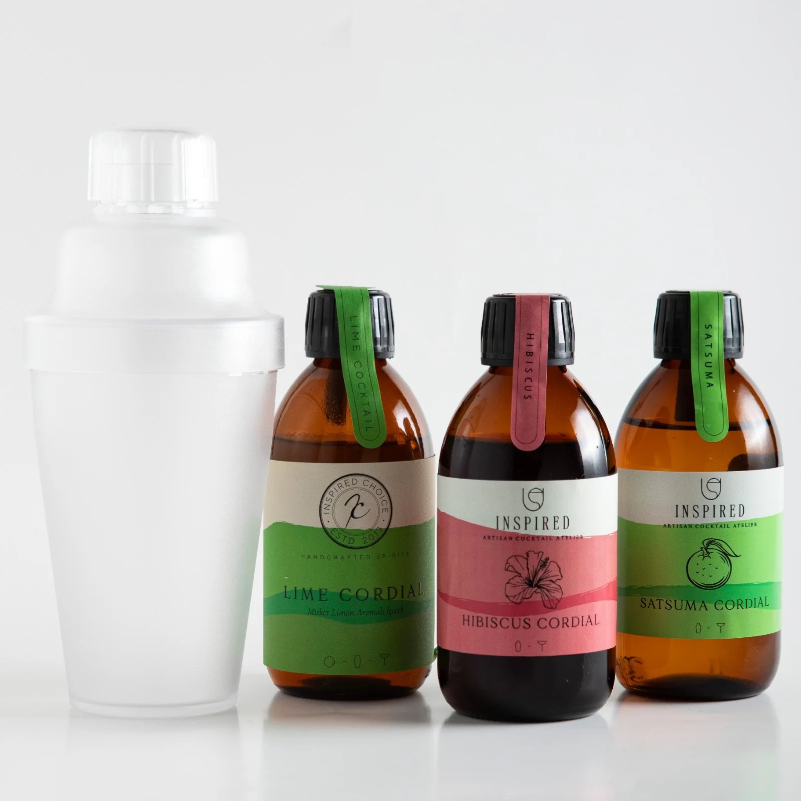 Plastik Shaker Cordial Set