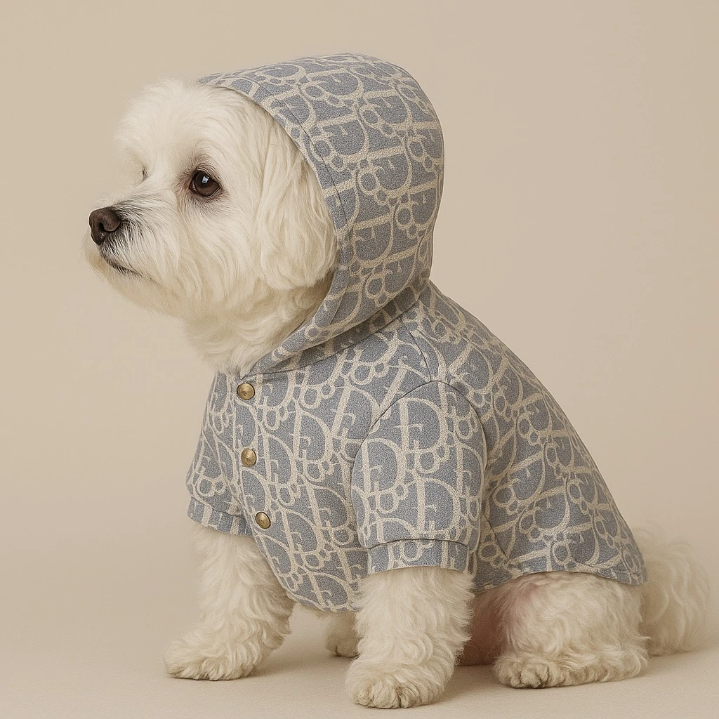 DİOR Premium Kapüşonlu Köpek Hoodie | Yumuşak Kumaş, Rahat Kesim, Soğuk Havalar İçin Şık Köpek Ceket