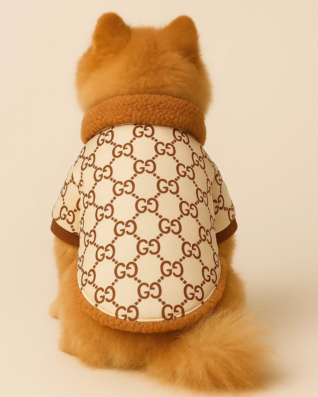 GUCCİ “Şıklığın Patili Hali – Kürk Yakalı Premium Köpek Ceketi”