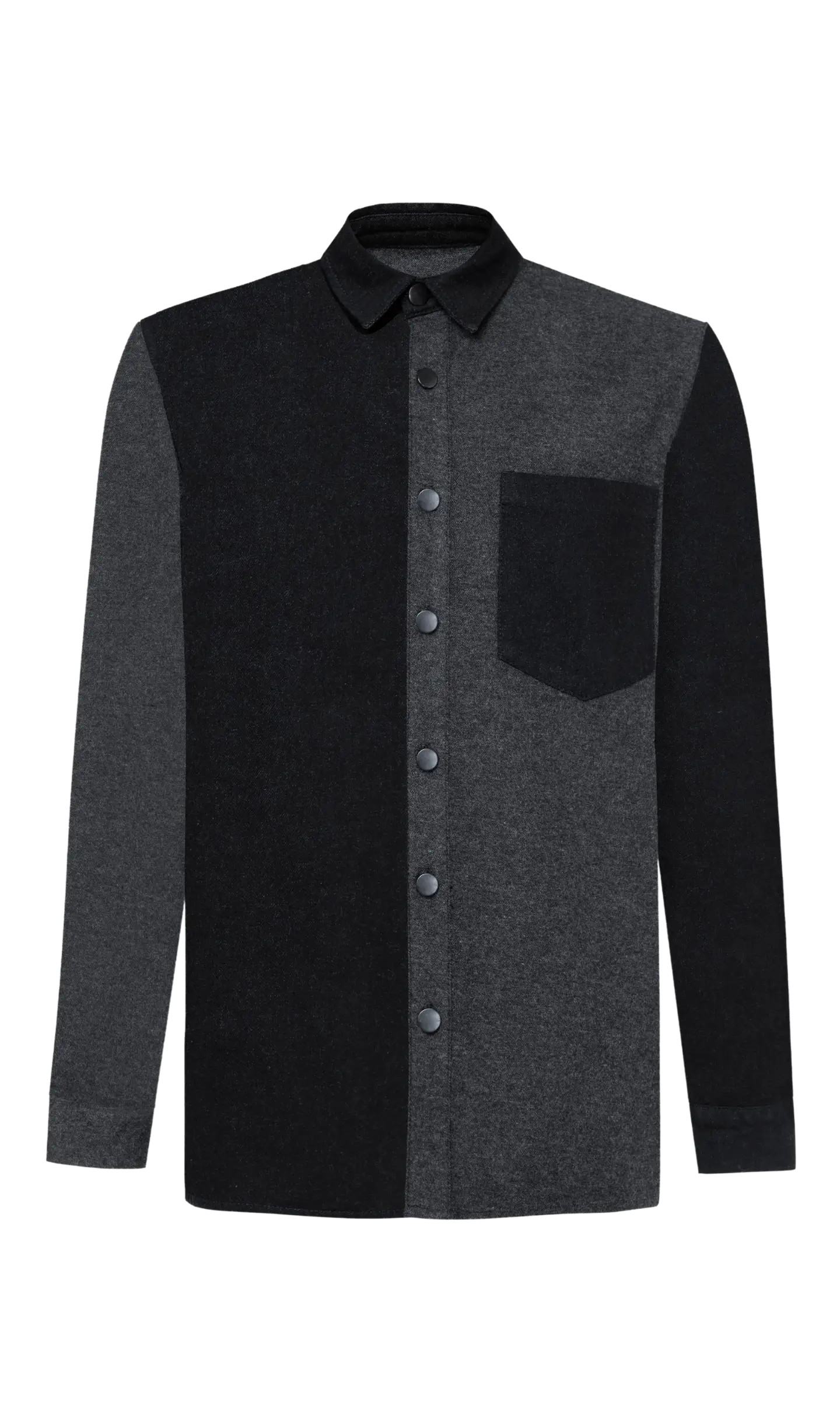 Civilized Manners Contrast Woolen Shirt 