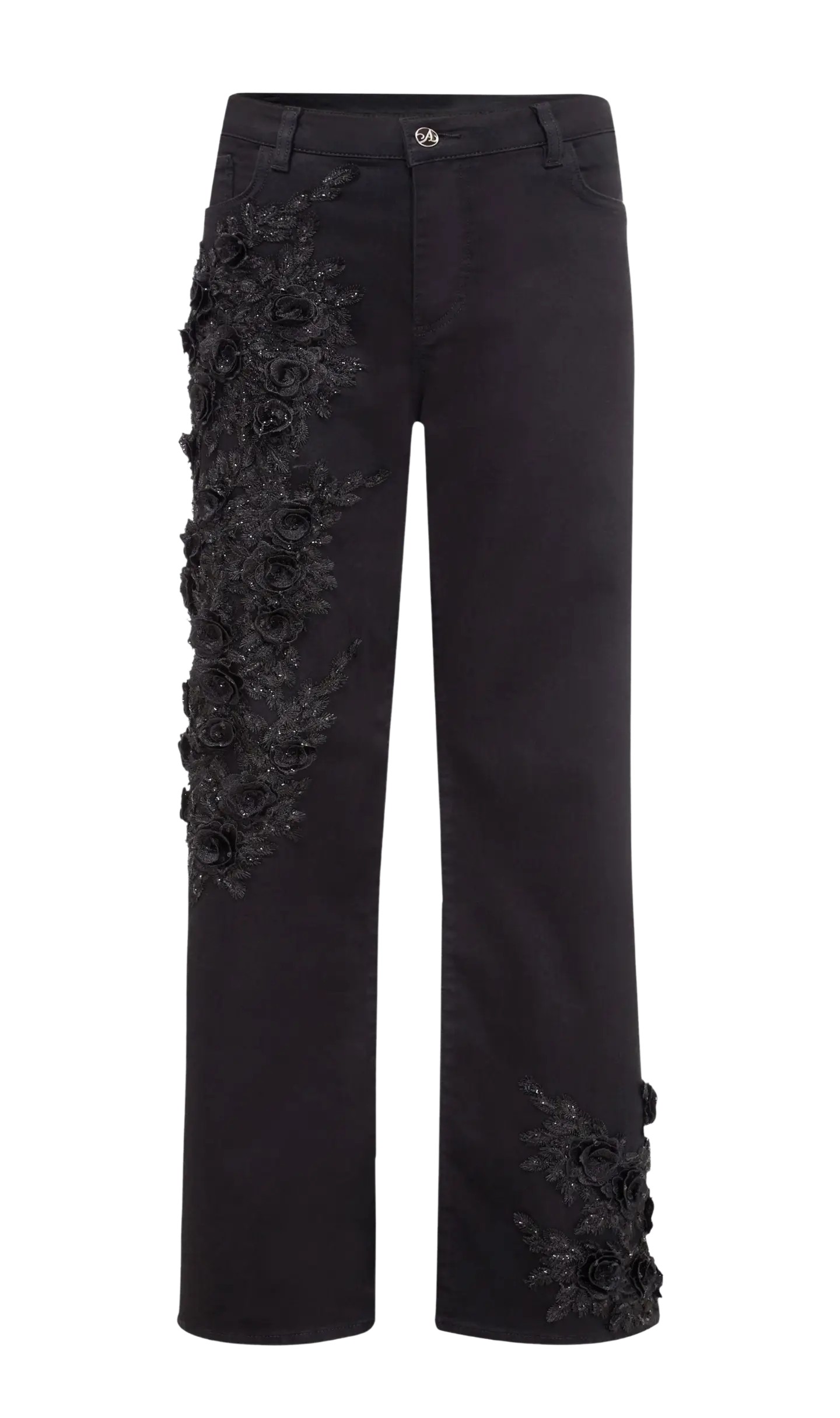 Glamour Black Floral Jeans