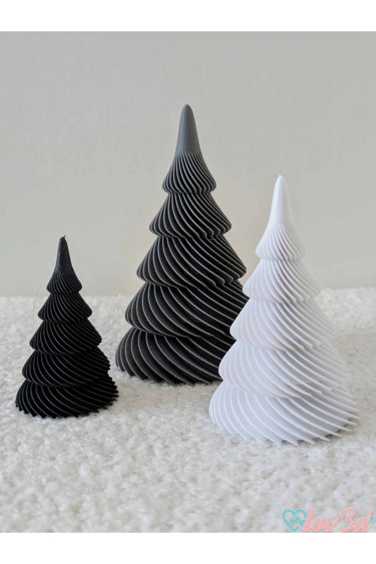 3’lü Dekoratif Modern Çam Ağacı