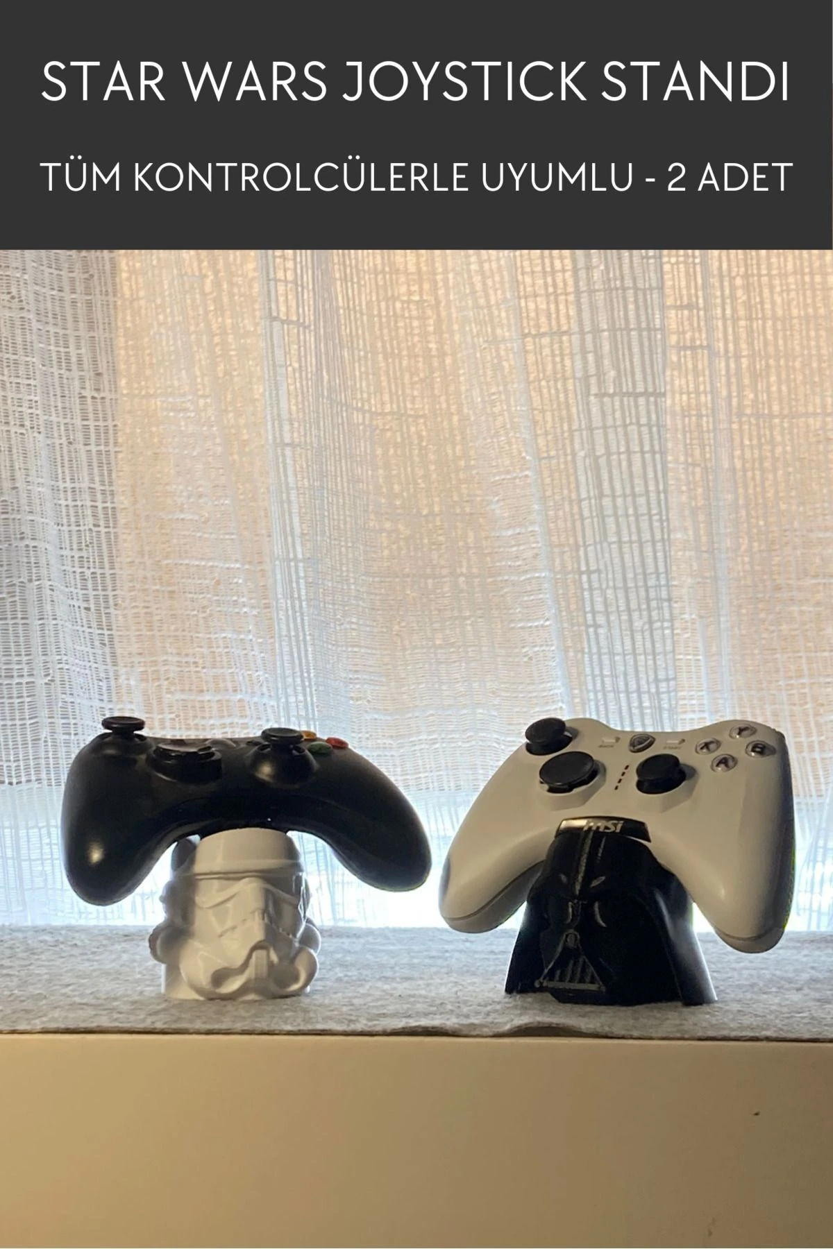 2 - Adet Kontrolcü Joystick Standı, Star Wars Temalı Kol Tutucu, Ps Xbox Tüm Kontrolcülerle Uyumlu