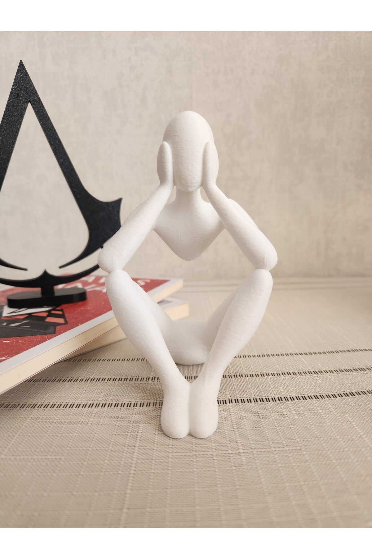 Düşünen  İskandinav Tarzı Biblo Heykel Figür Dekor Dekorasyon 3D 3 Boyutlu ALTINDAL Home