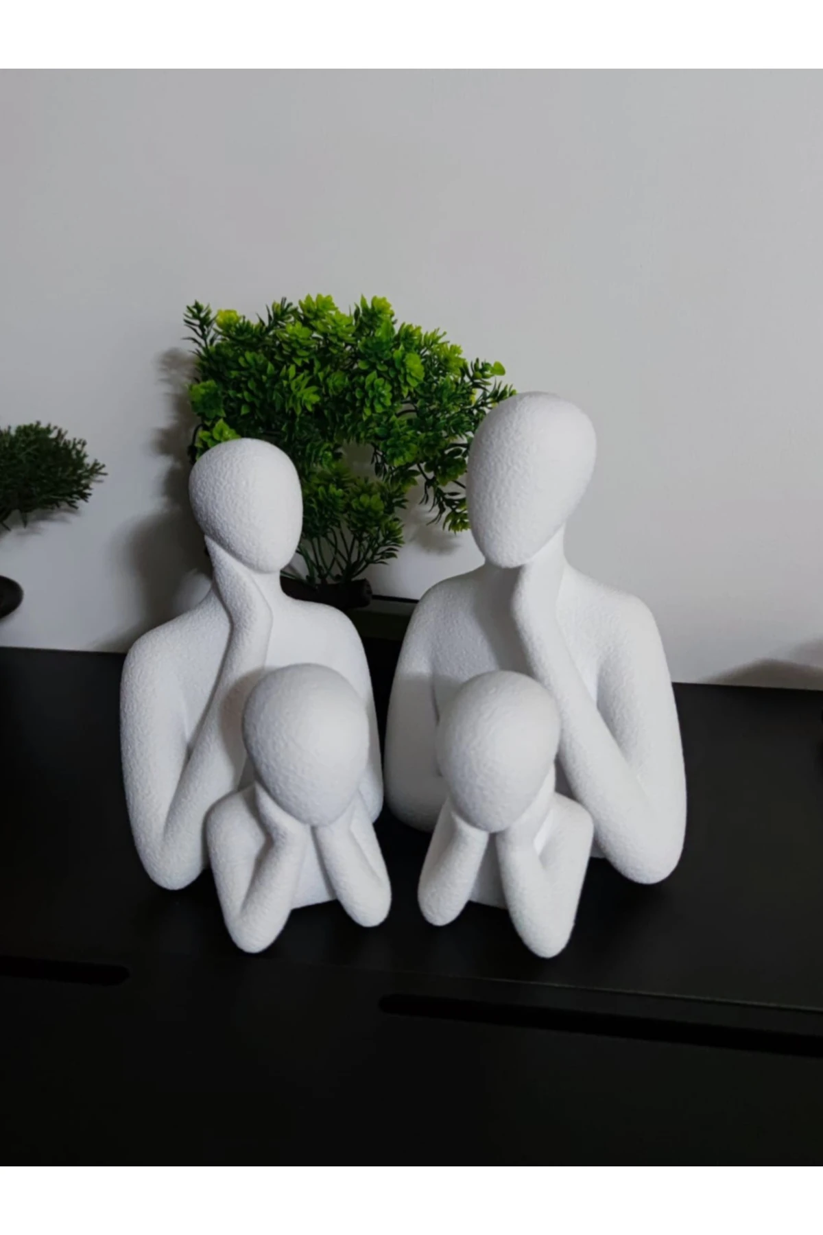 4lü Modern Minimalist Aile Heykelcik Biblo