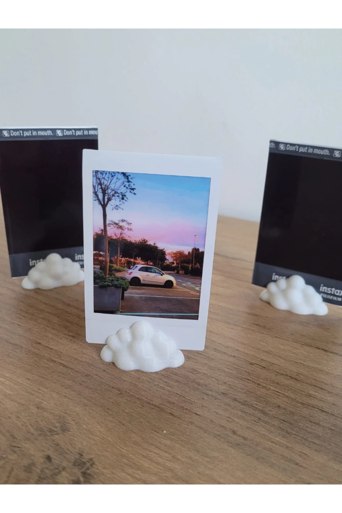 3lü Bulut Şeklinde Dekoratif Fotoğraf Tutucu