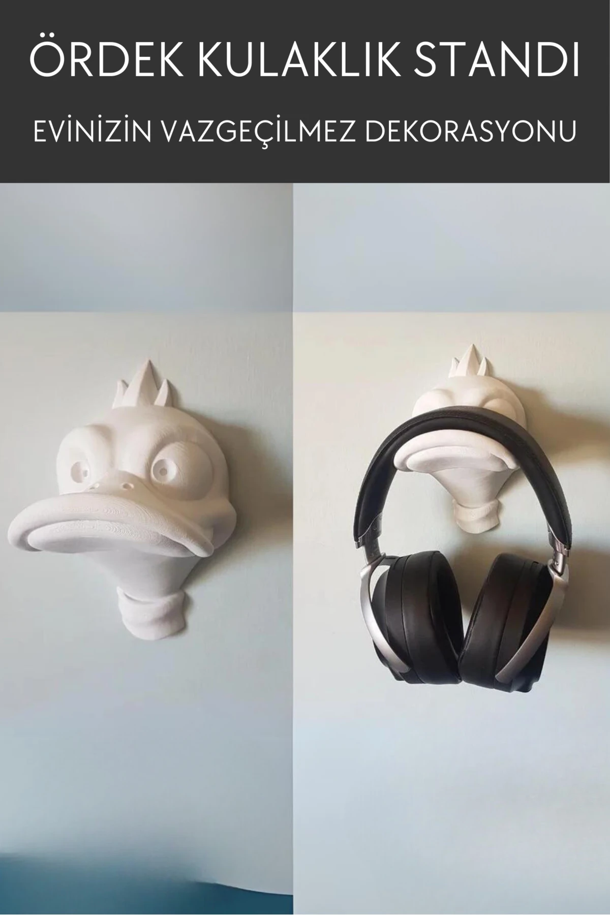 Ördek Kulaklık Tutucu | Kulaklık Tutucu Stand | Kulaklık Tutacağı | Oyuncu Kulaklığı Stand | Aparat