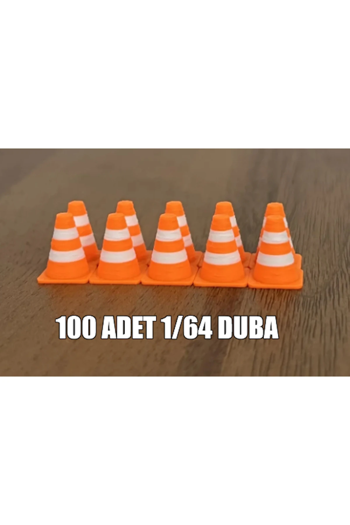 1:64 Ölçek Diaroma Trafik Aksesuarı Dubalar - Turuncu&Beyaz - (ARAÇLAR DAHİL DEĞİLDİR)