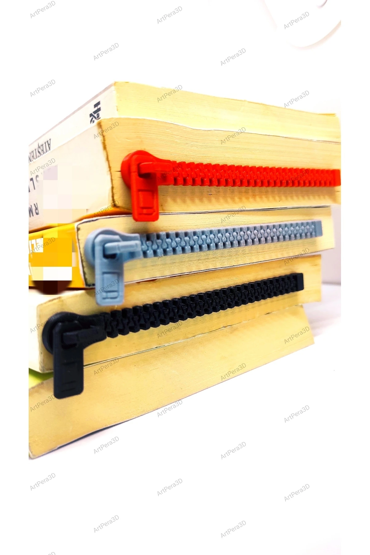 Kitap Ayracı Fermuar Desenli 2'li Paket