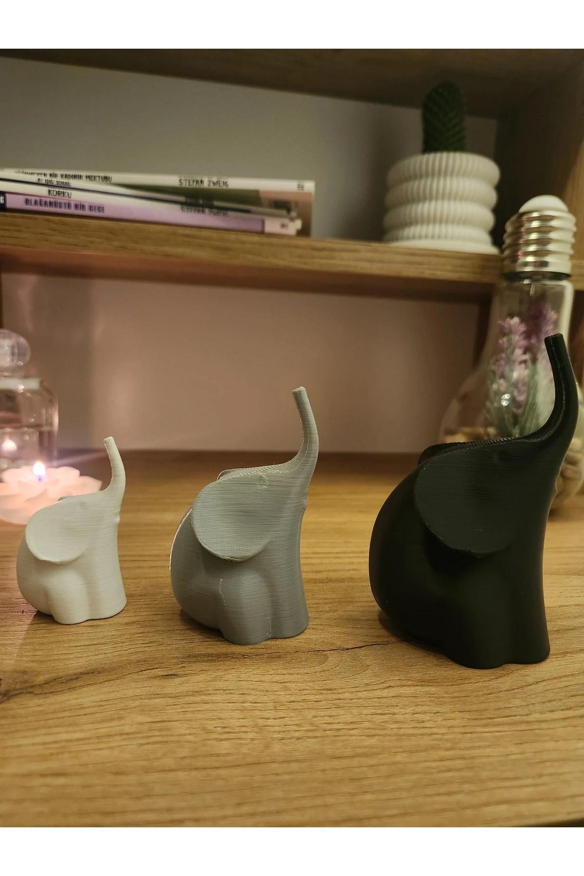 Pozitif Enerjili Fil Heykeli İskandinav Tarzı Biblo Dekor Dekorasyon ALTINDAL Home