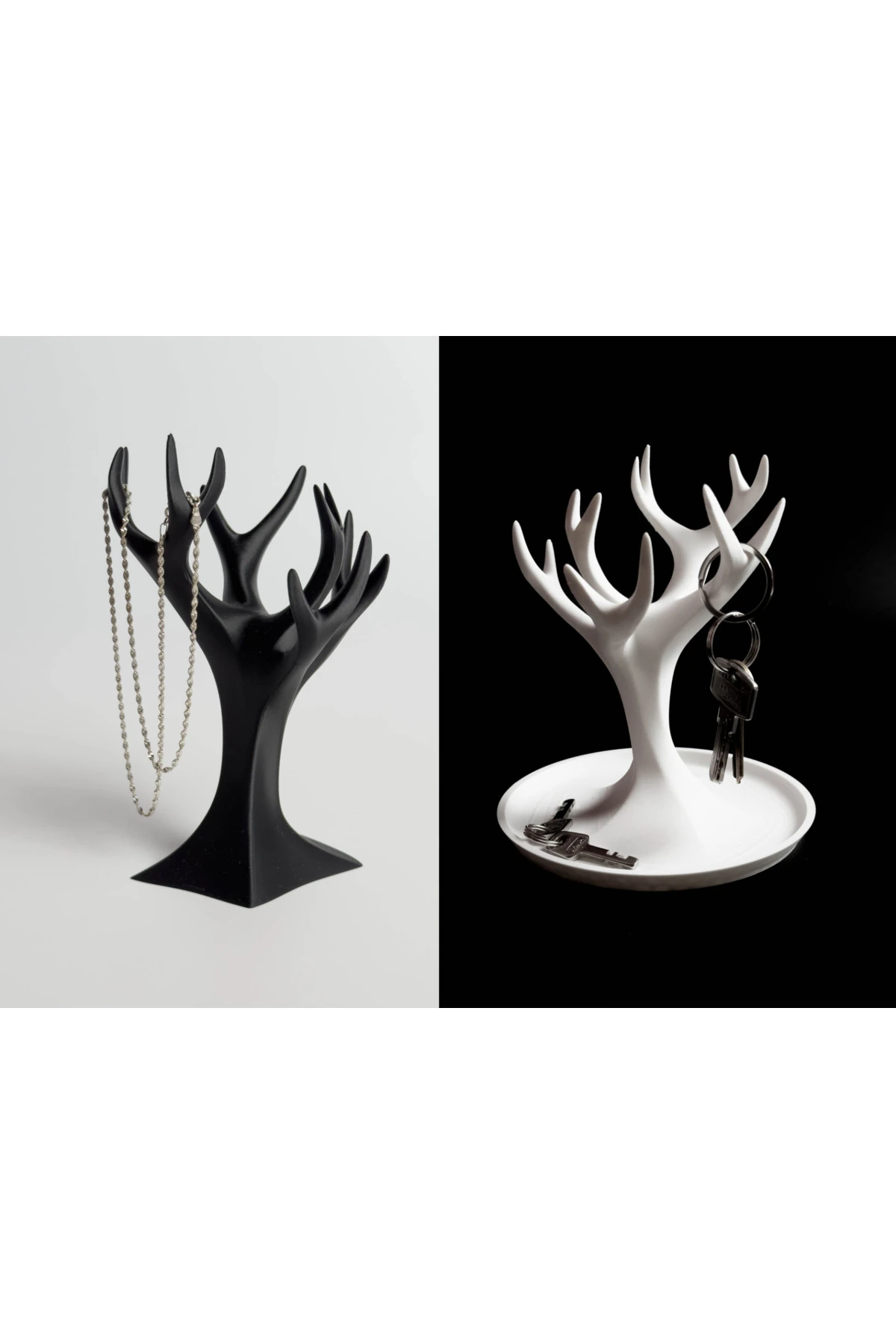 2’li Lux Takı Standı ( Siyah-Beyaz)