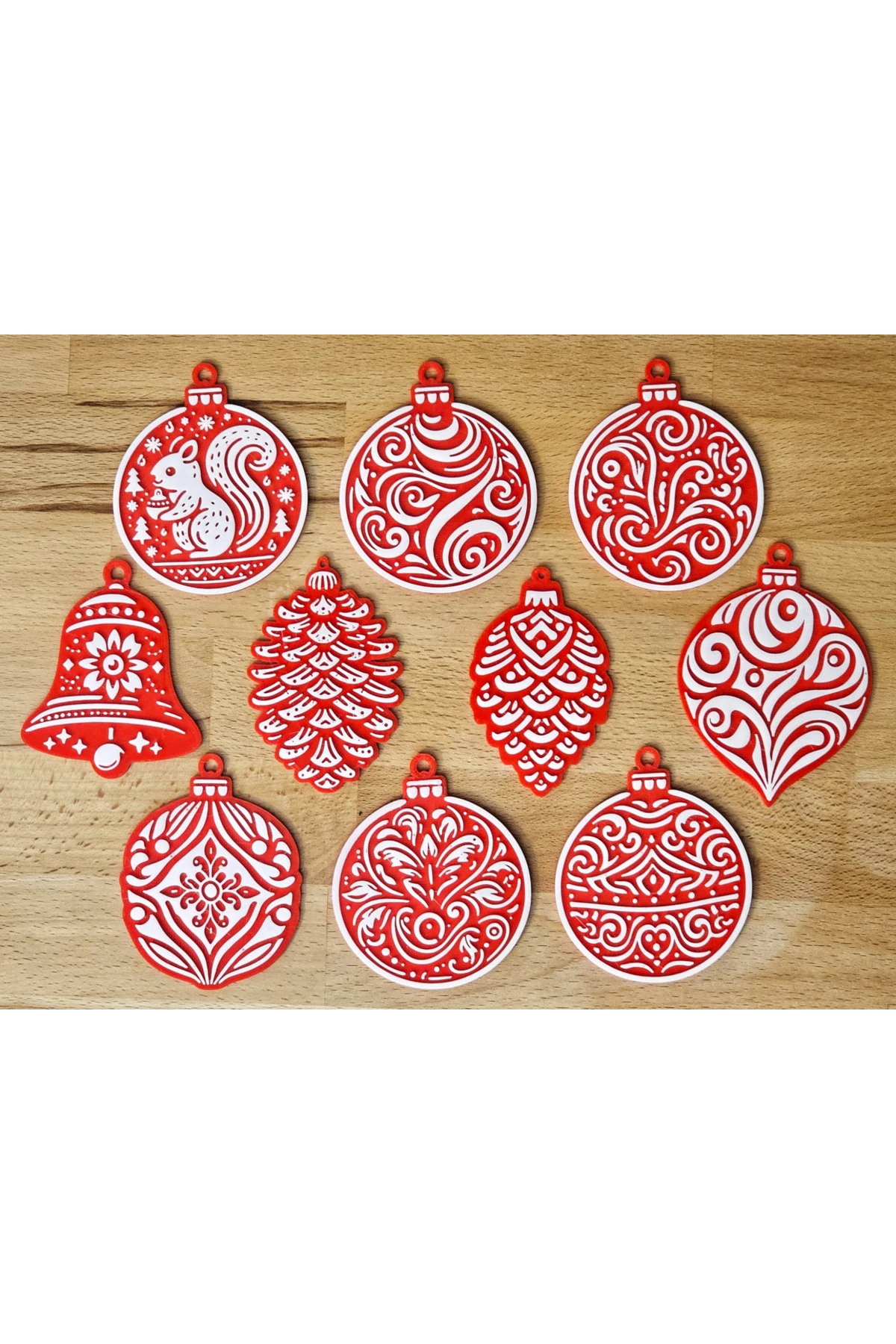 10’lu Noel Ağaç Süsleme Seti