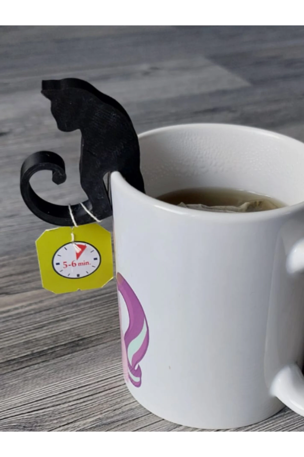 2li Kedi Şeklinde Çay Poşeti Tutucu