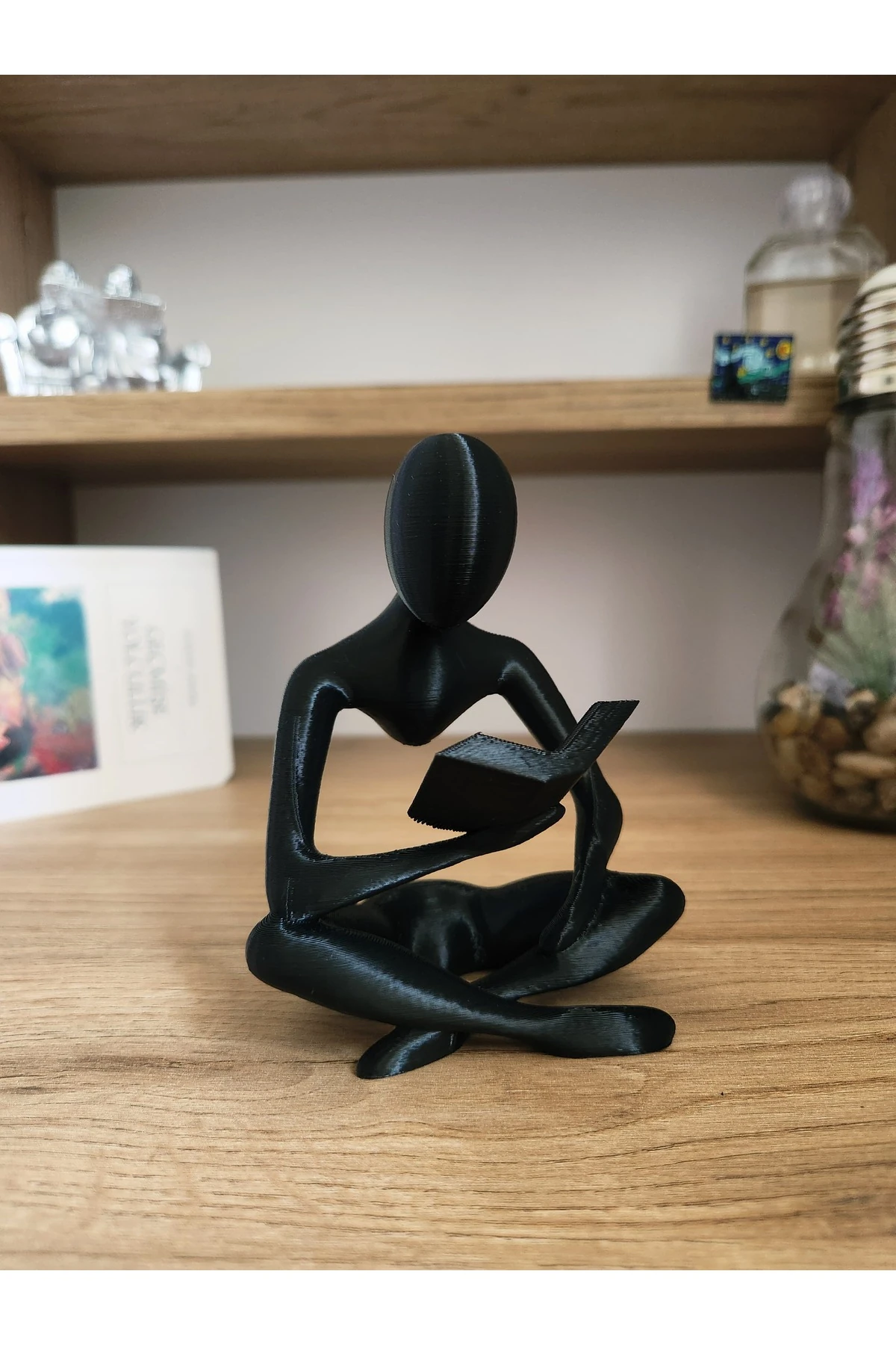 Kitap Okuyan Iskandinav Tarzı Biblo Heykel Figür Dekor Dekorasyon 3d 3 Boyutlu altindals.