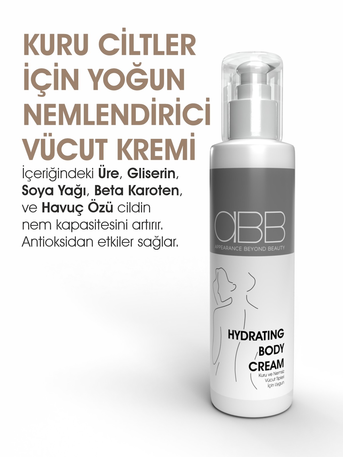 Üre ve Havuç Özü İçerikli Yoğun Nemlendirici Vücut Kremi - Hydrating Body Cream (200ML)