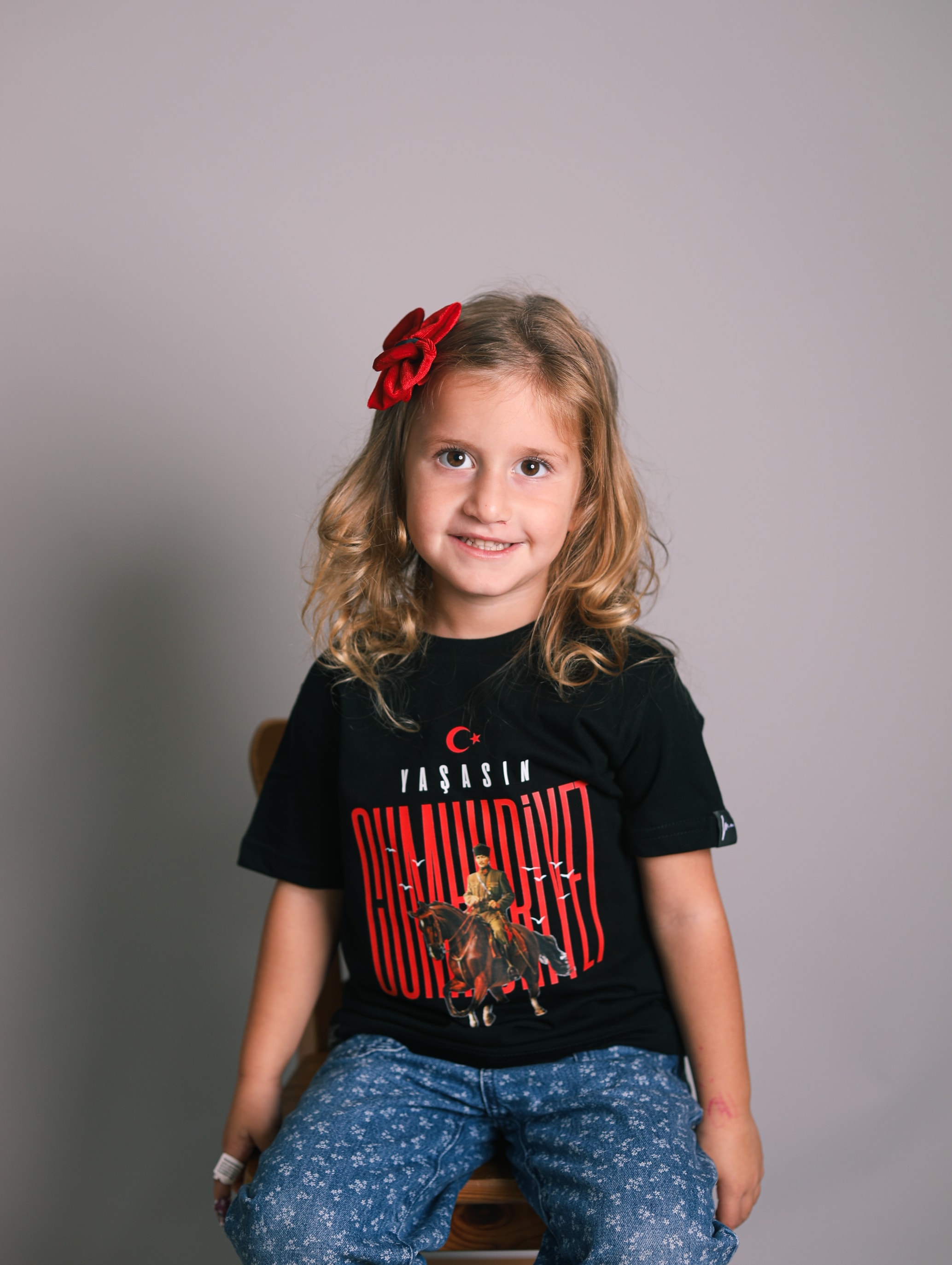 ÇOCUK - Yaşasın Cumhuriyet Tişört - Siyah