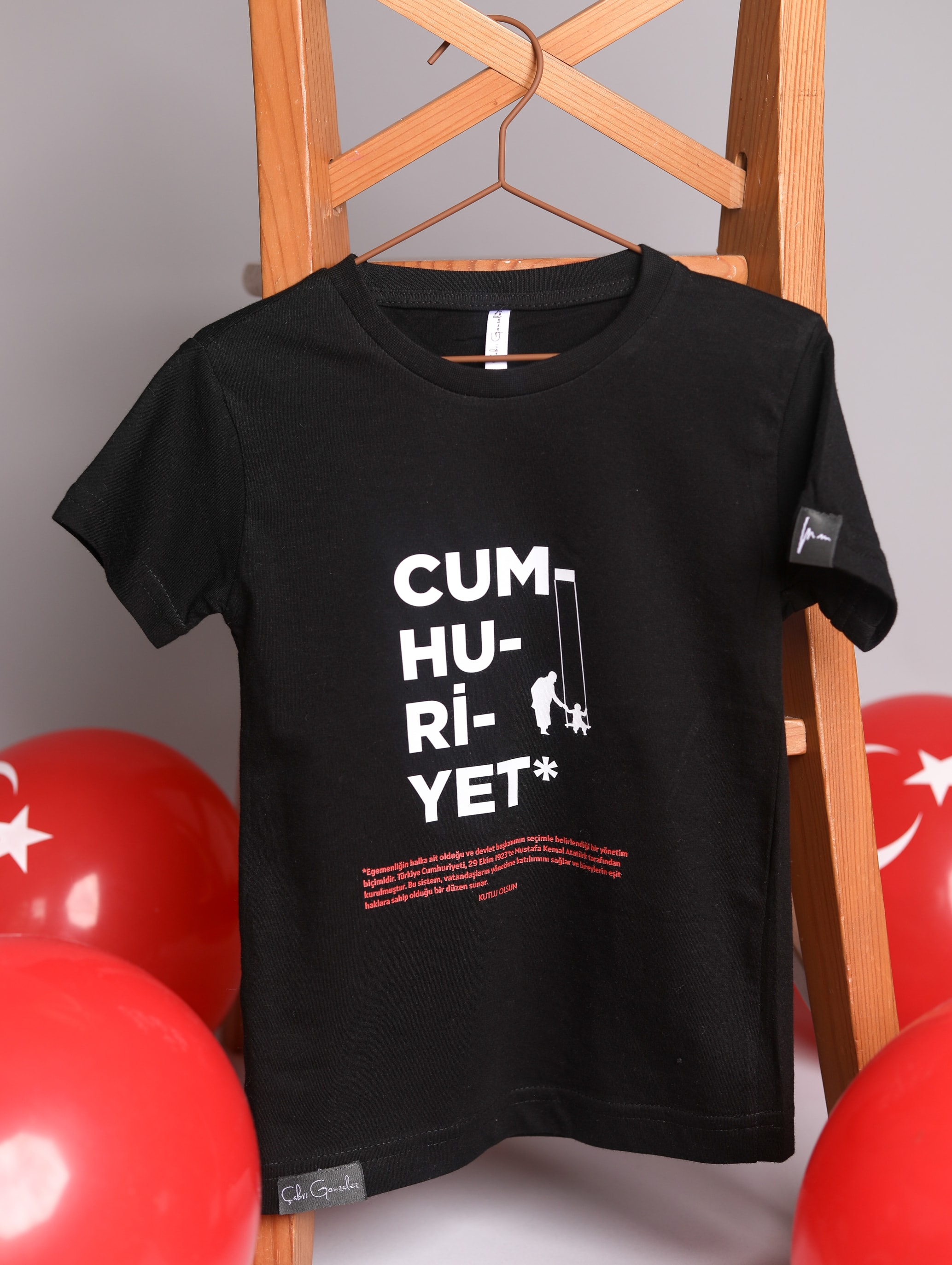 ÇOCUK - Cumhuriyet Tişört - Siyah