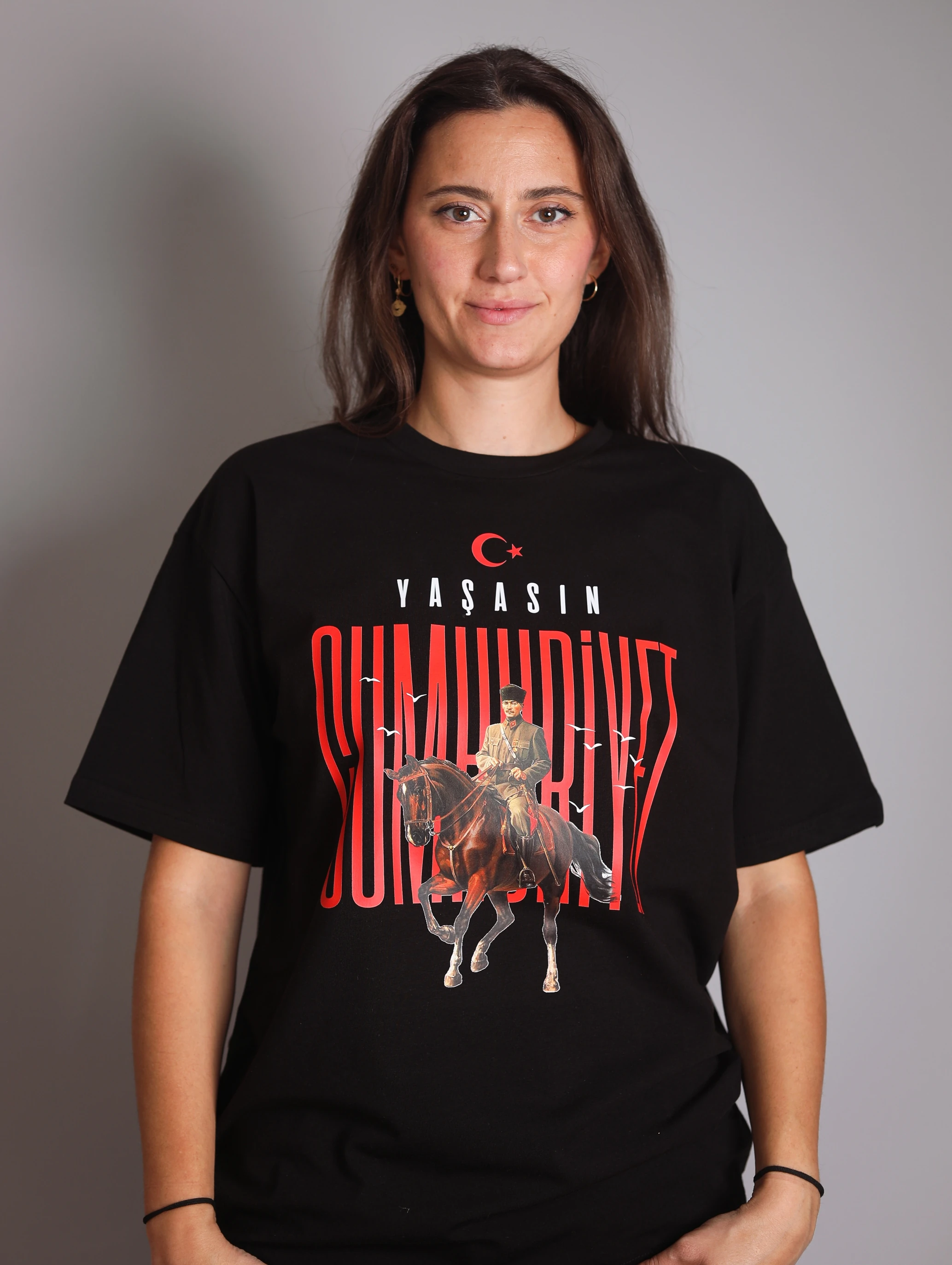 Yaşasın Cumhuriyet Tişört - Siyah