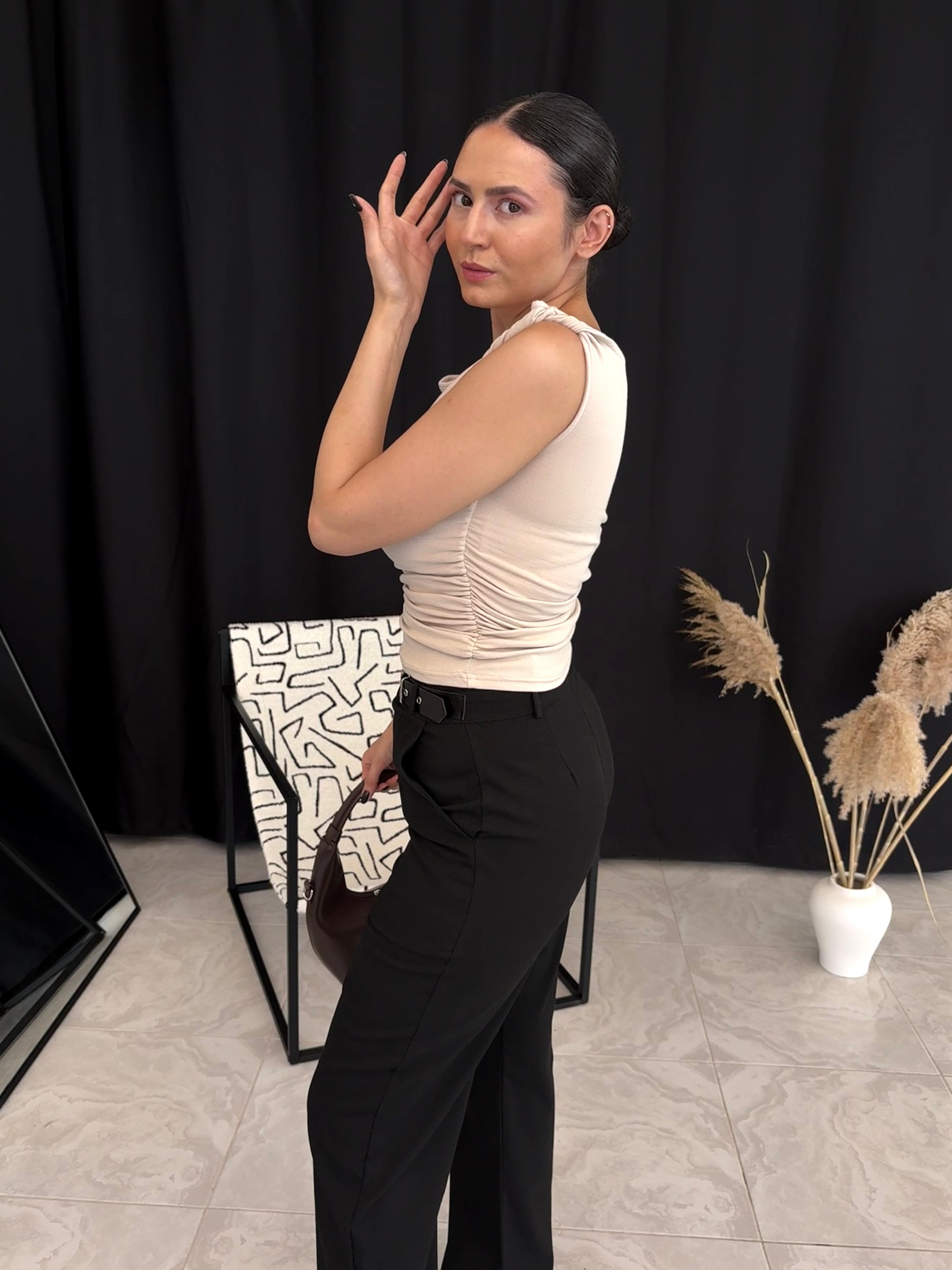 Elle İnce Paraşüt Bluz
