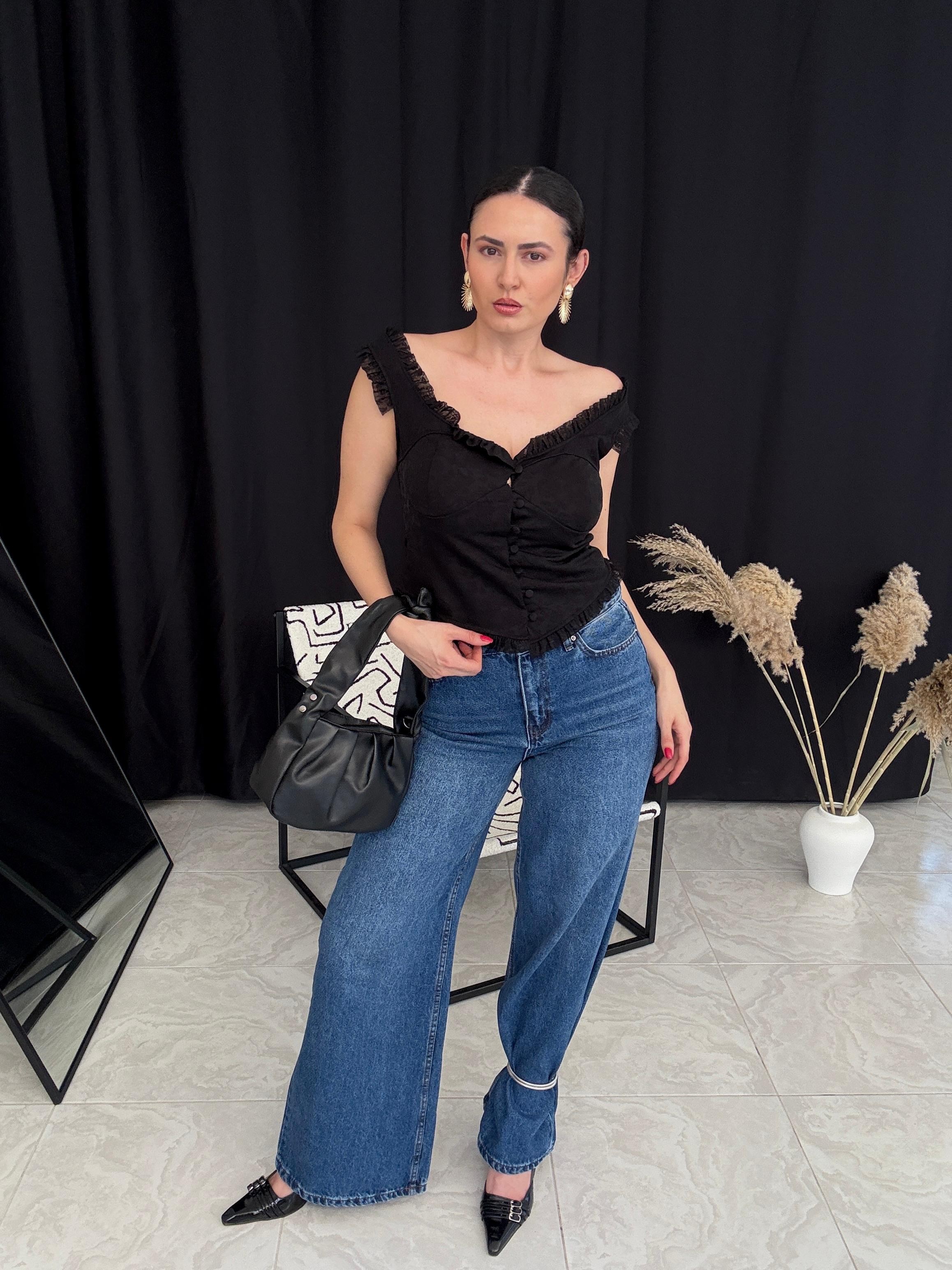 Lacivert Baggy Jean