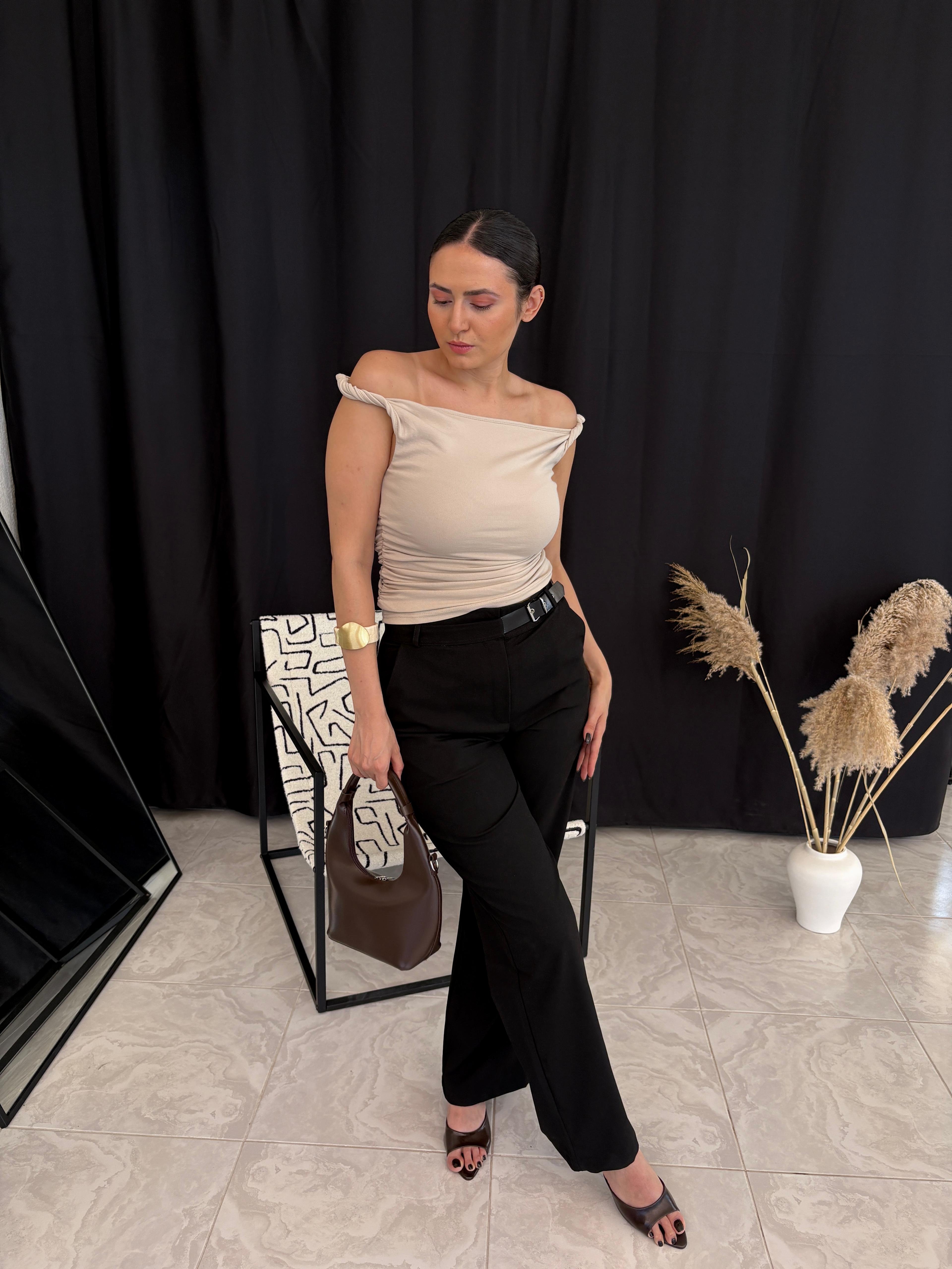 Elle İnce Paraşüt Bluz