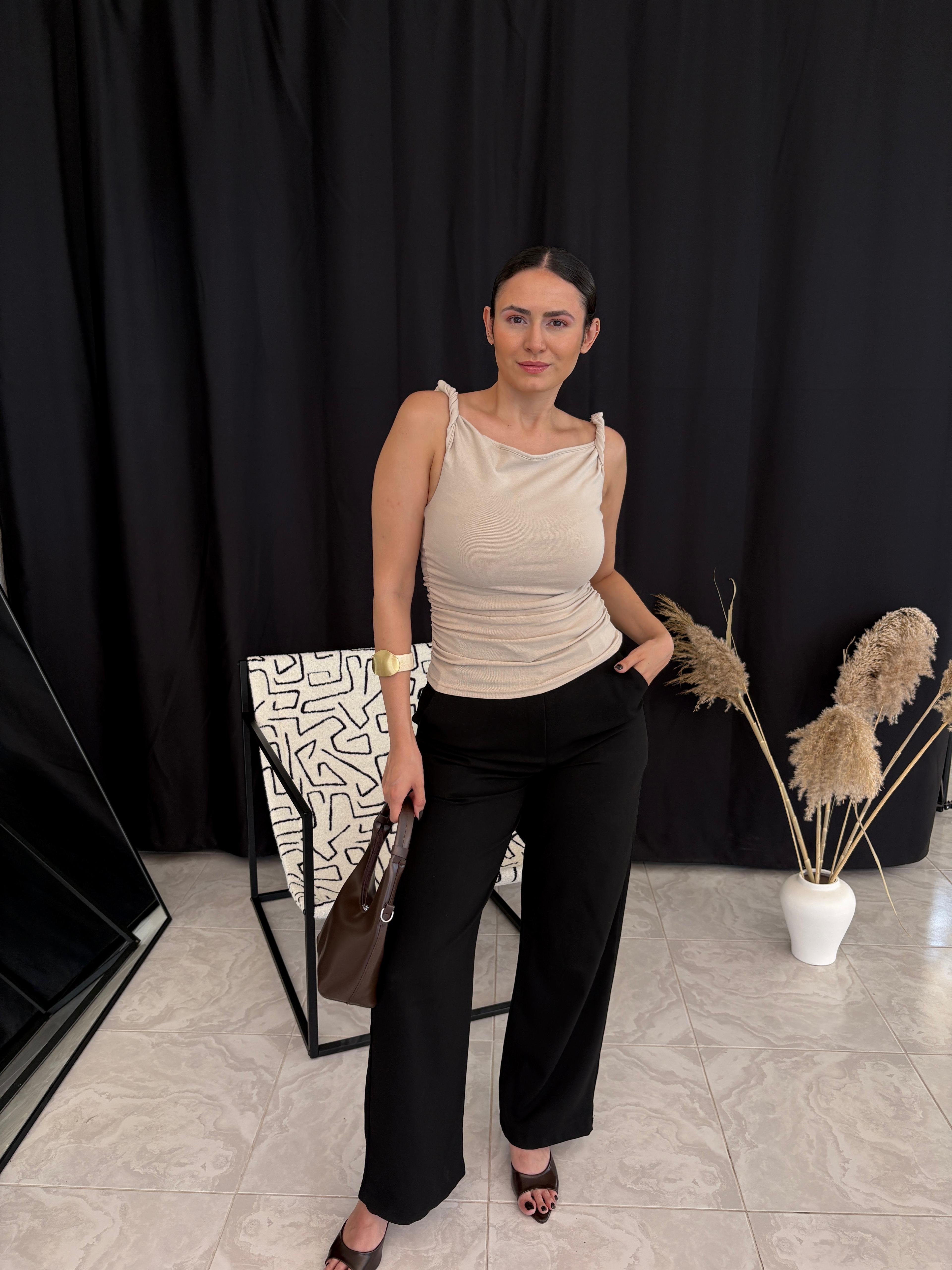Elle İnce Paraşüt Bluz