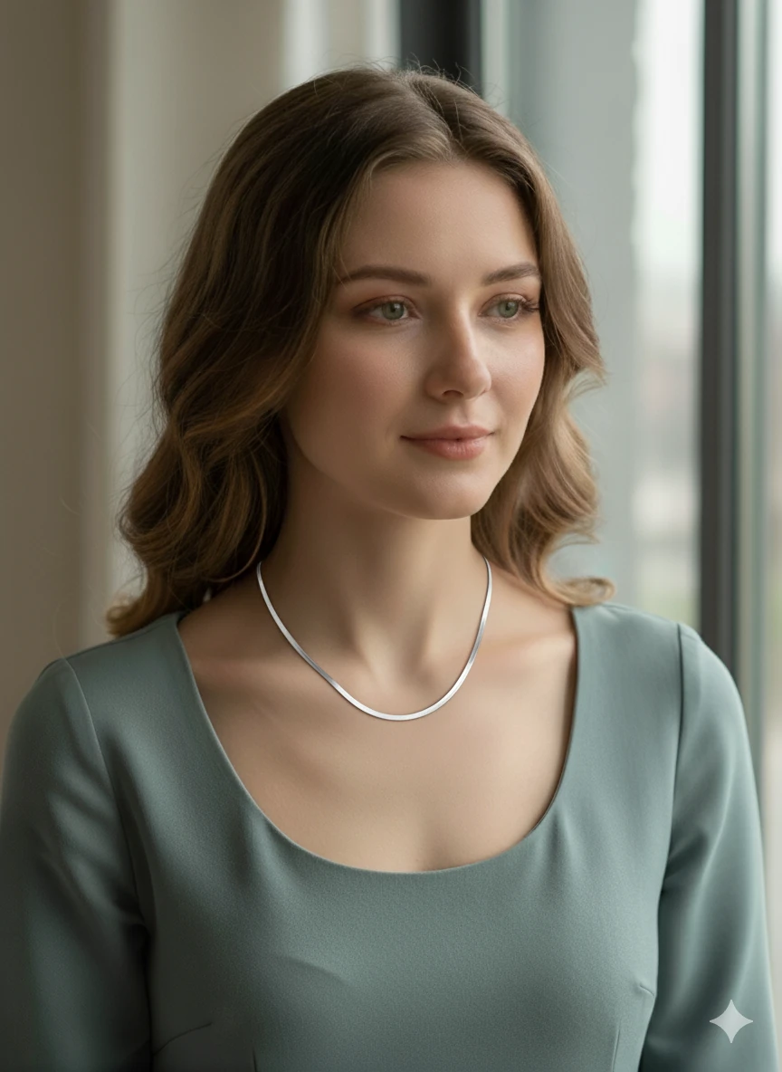 Çelik İtalyan Silver Kolye