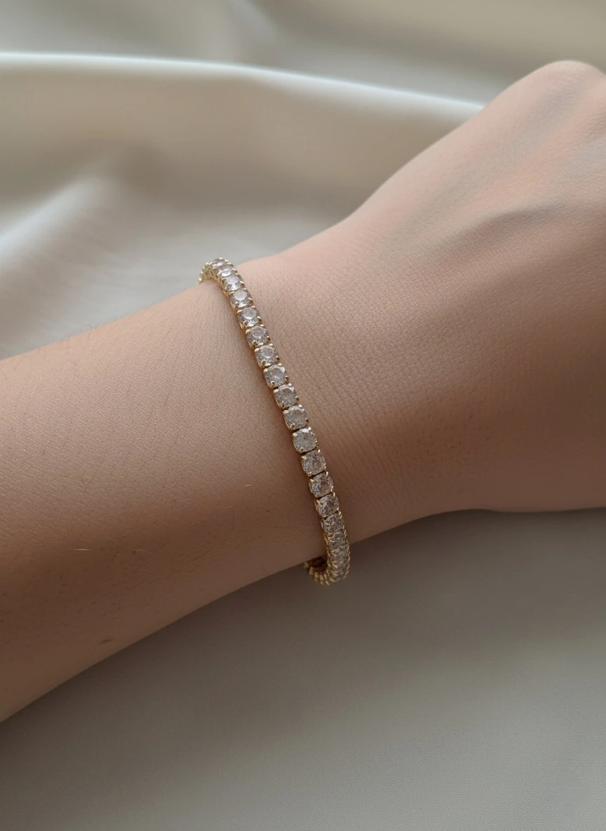 Çelik Suyolu Gold Bileklik