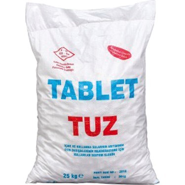 Tablet Tuz Sodyum Klorür Arıtma Tuz 25 KG