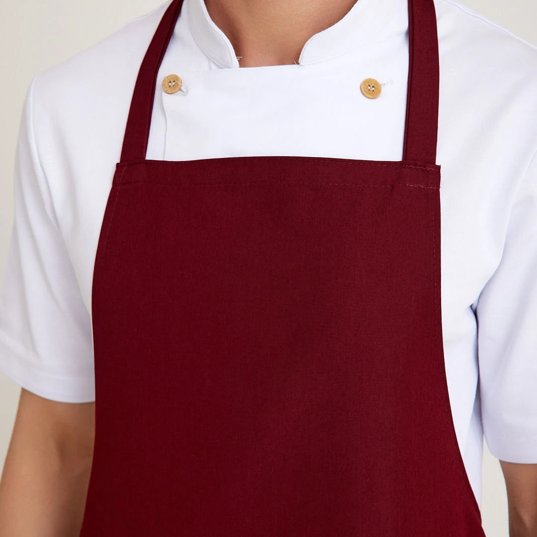 Bordo Geniş Kuşak Askılı Önlük