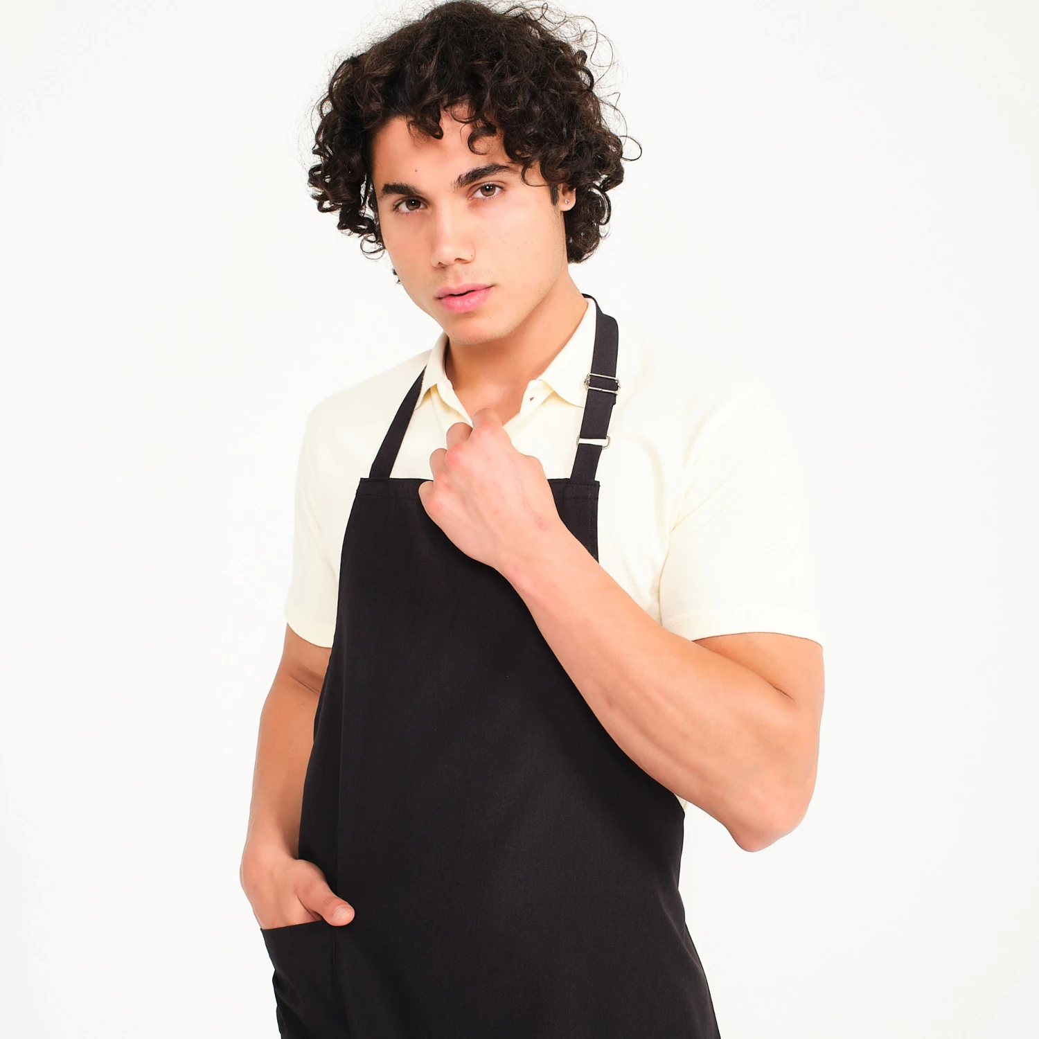 Siyah Cepli Askılı Önlük