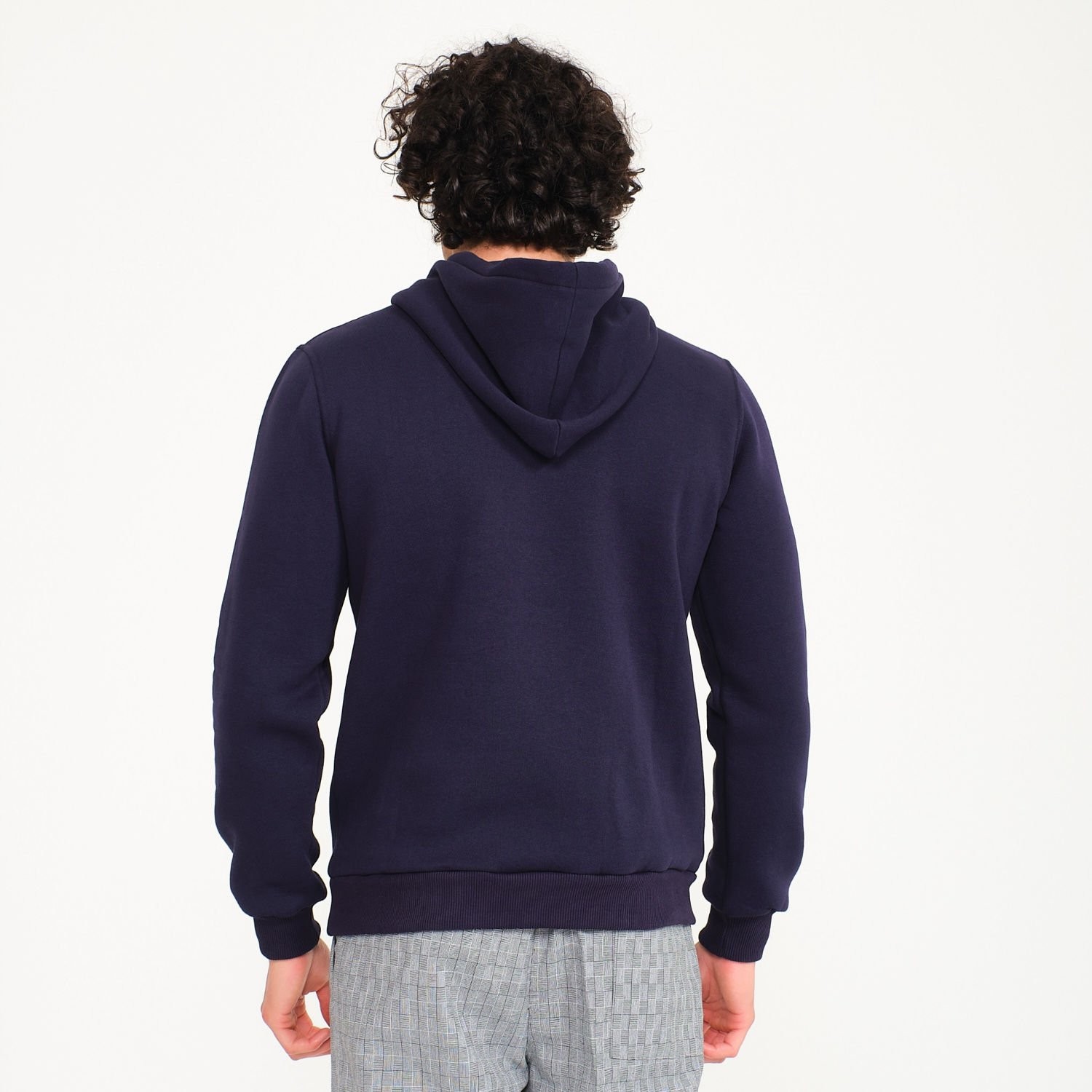Kapüşonlu Lacivert 3 İplik Sweatshirt
