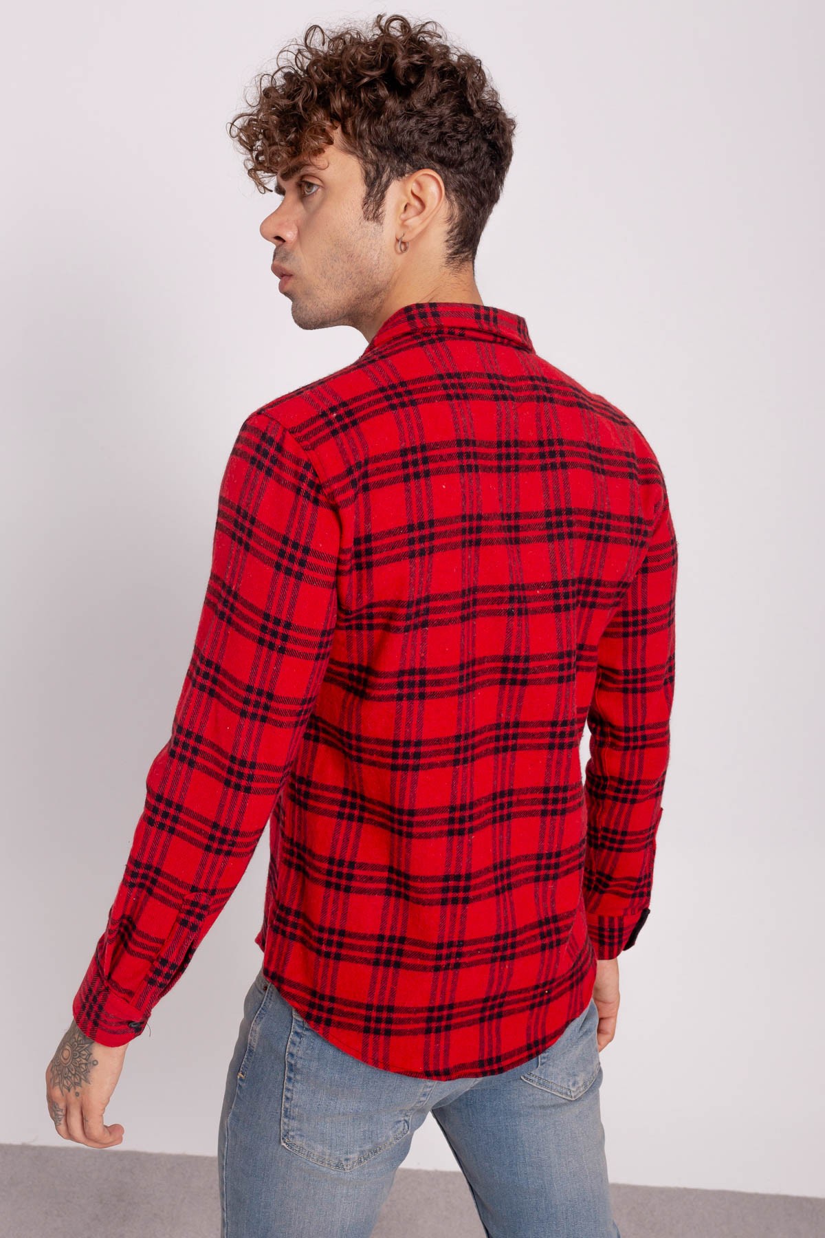 Erkek Slim Fit Oduncu Gömlek