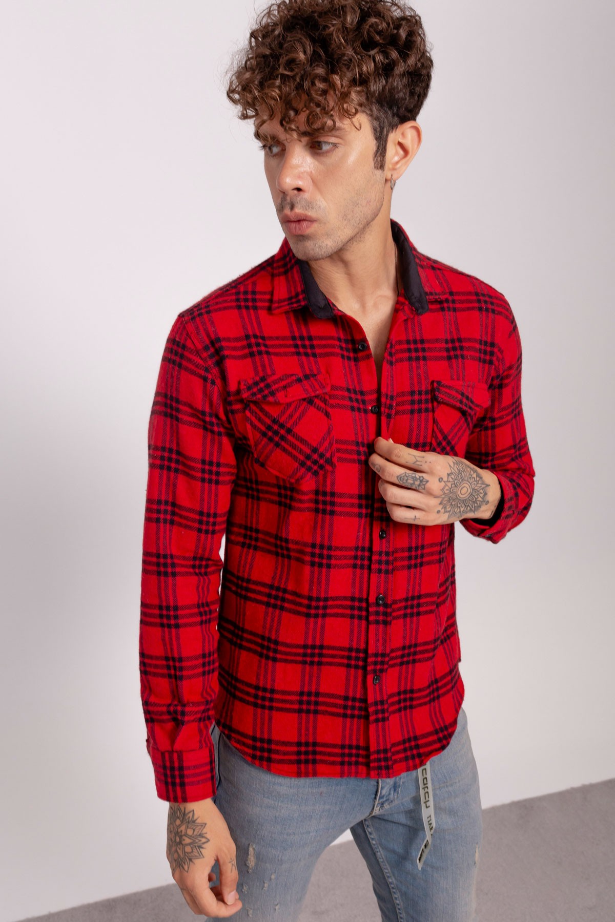 Erkek Slim Fit Oduncu Gömlek