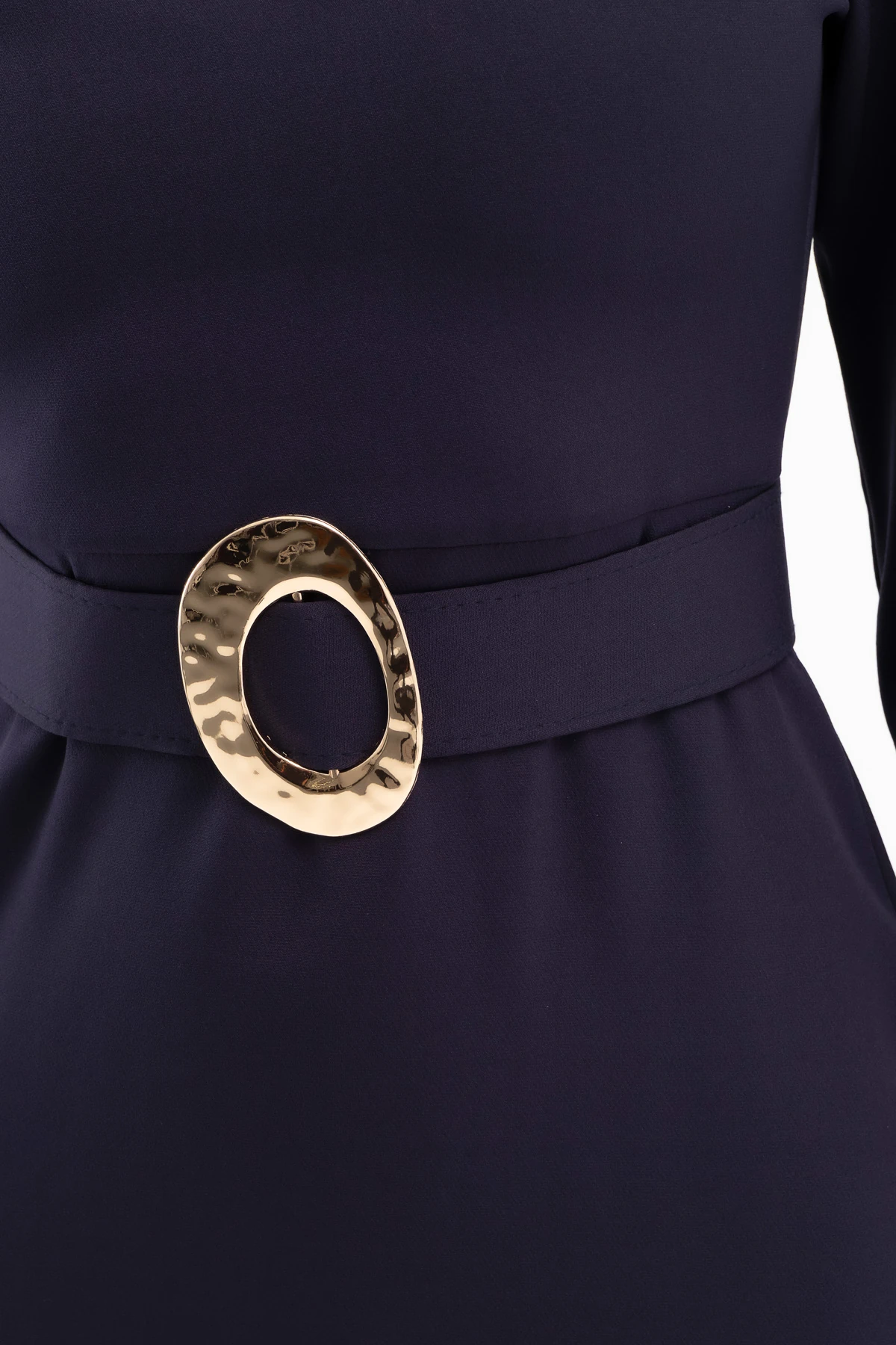 Kadın Kemer Detay Midi Davet Elbisesi - Lacivert