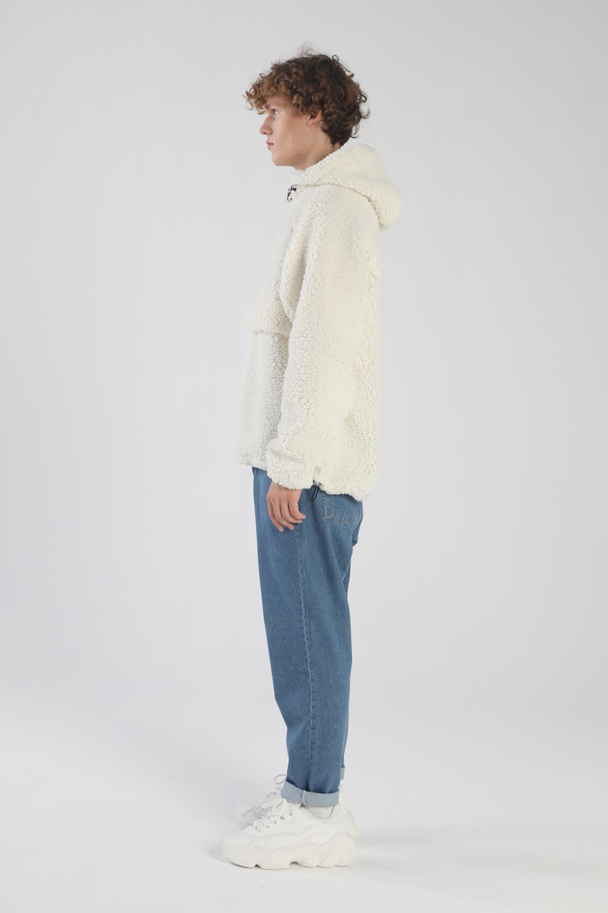 Erkek Kapüşonlu Peluş Sweatshirt