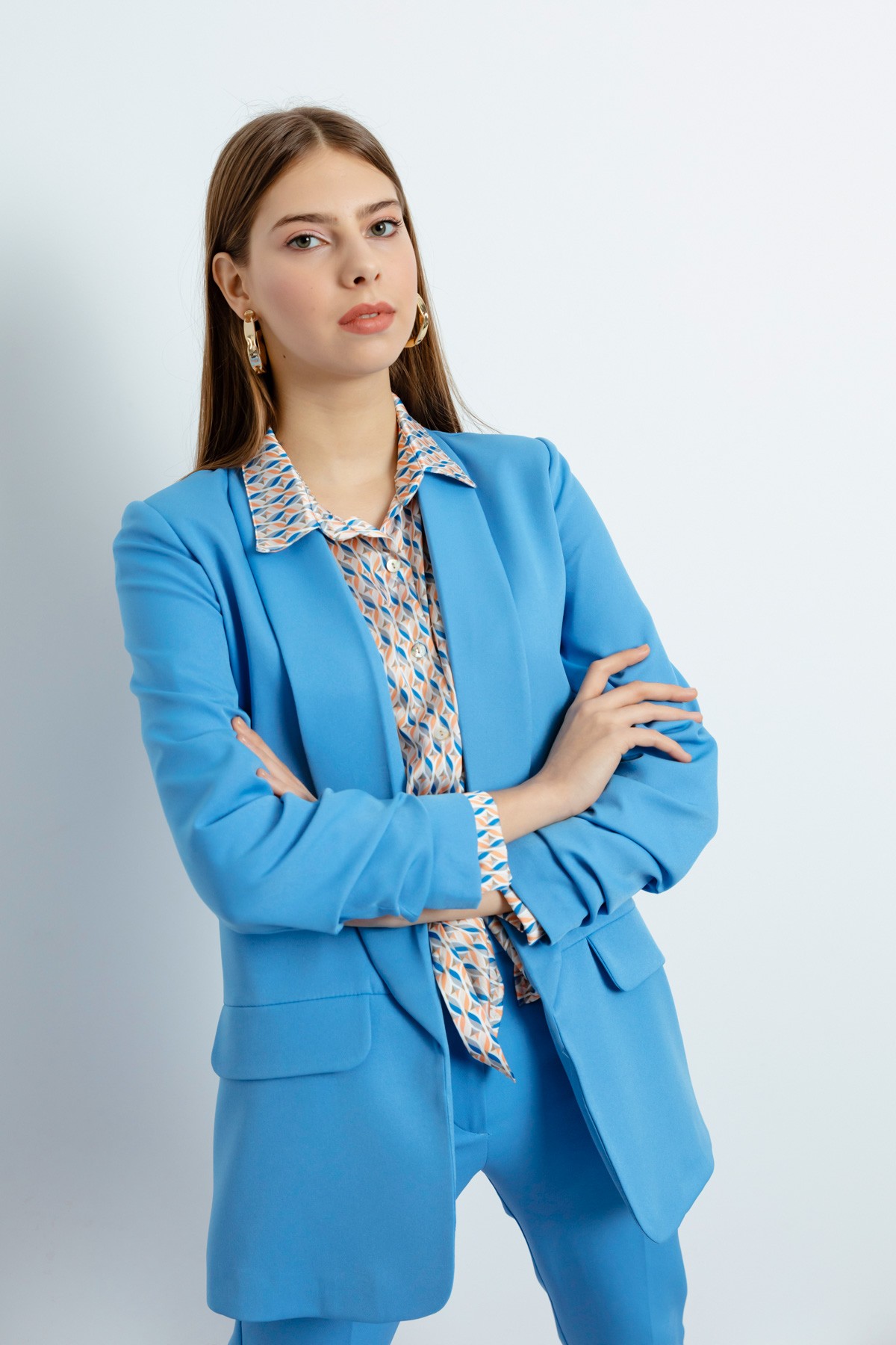 Kadın Blazer Ceket - Mavi