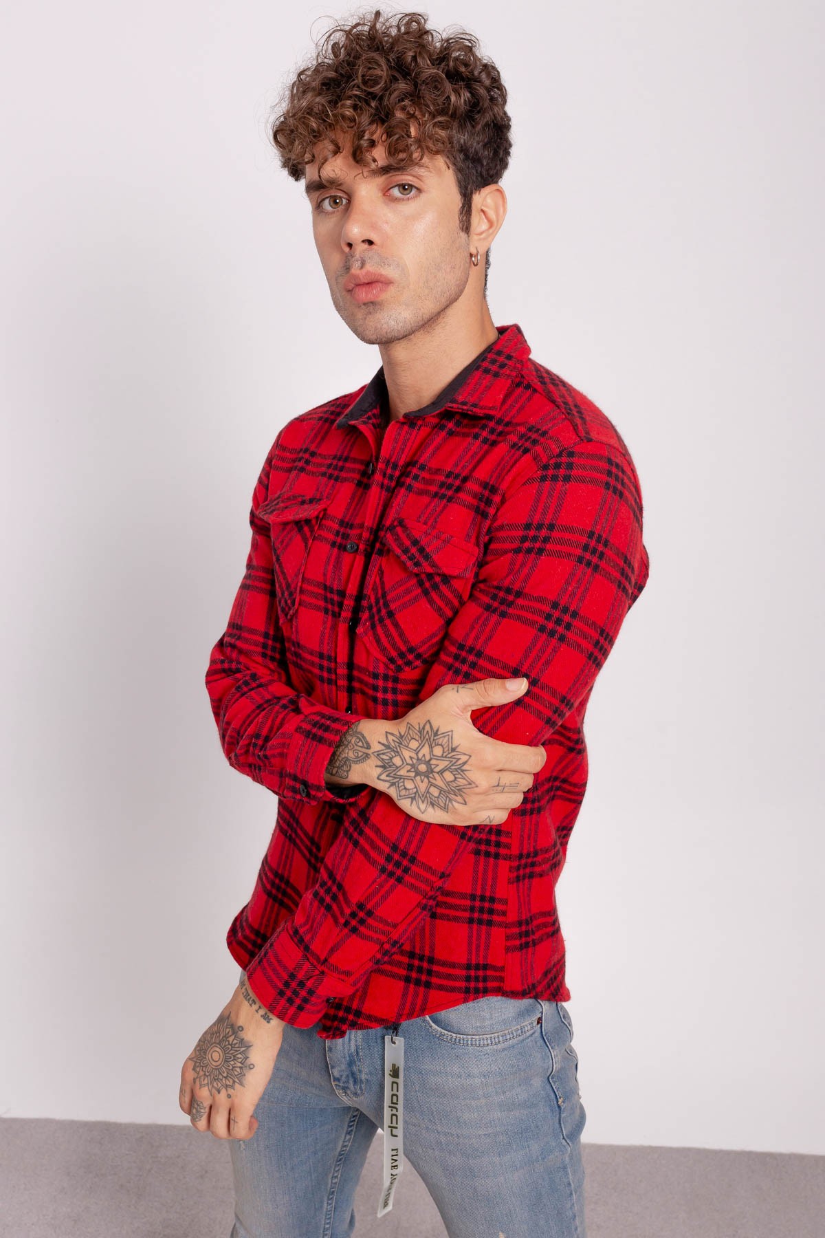 Erkek Slim Fit Oduncu Gömlek