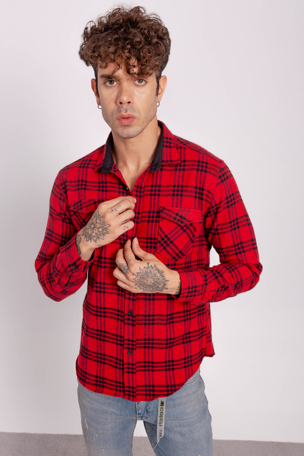 Erkek Slim Fit Oduncu Gömlek