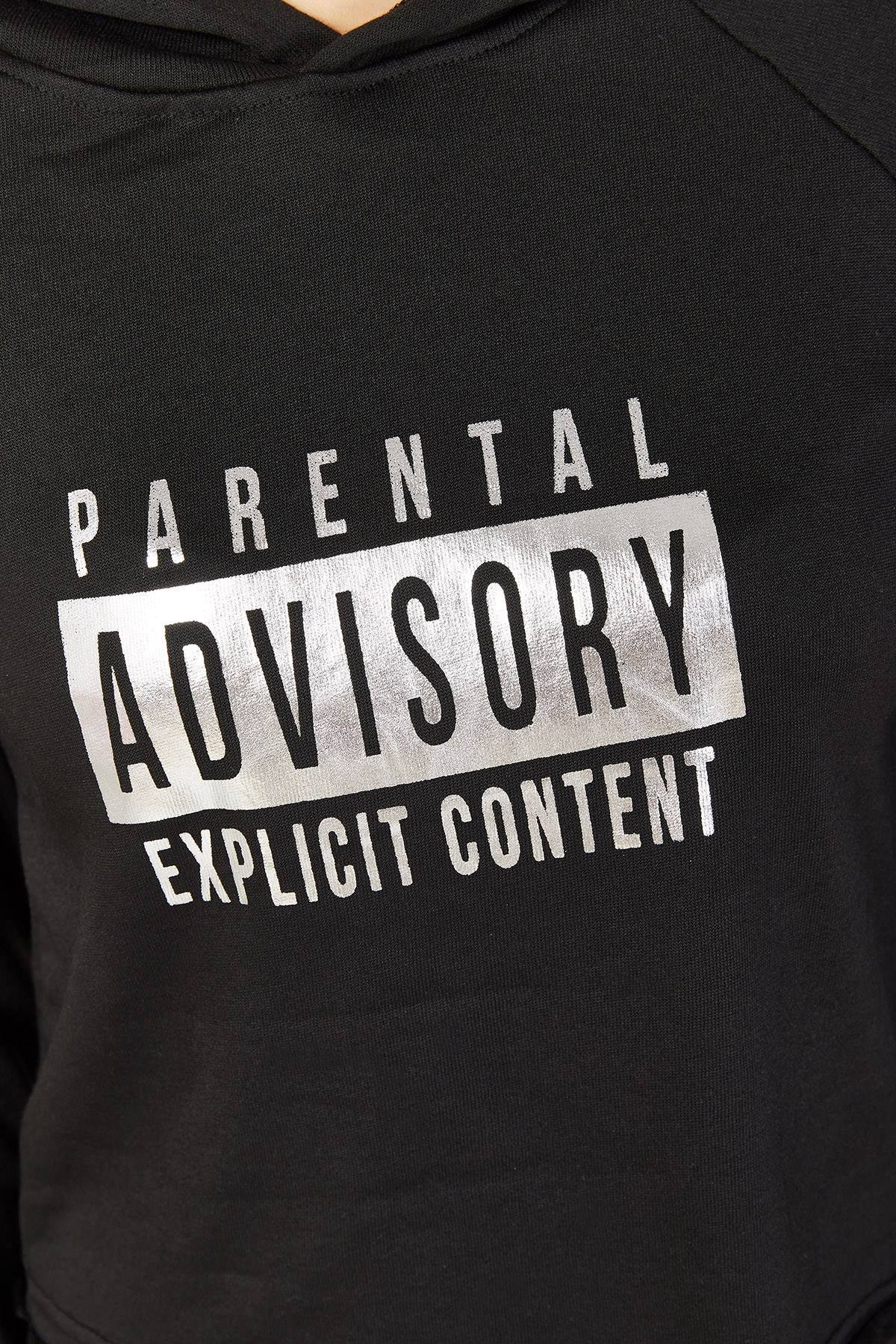 Kadın Parlak Baskılı Sweatshirt